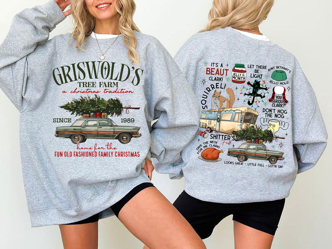 Vintage Griswold Christmas Tree Farm Sweatshirt Fun Old Fashioned Family Christmas Shirt Since 1989 Holiday Crewneck