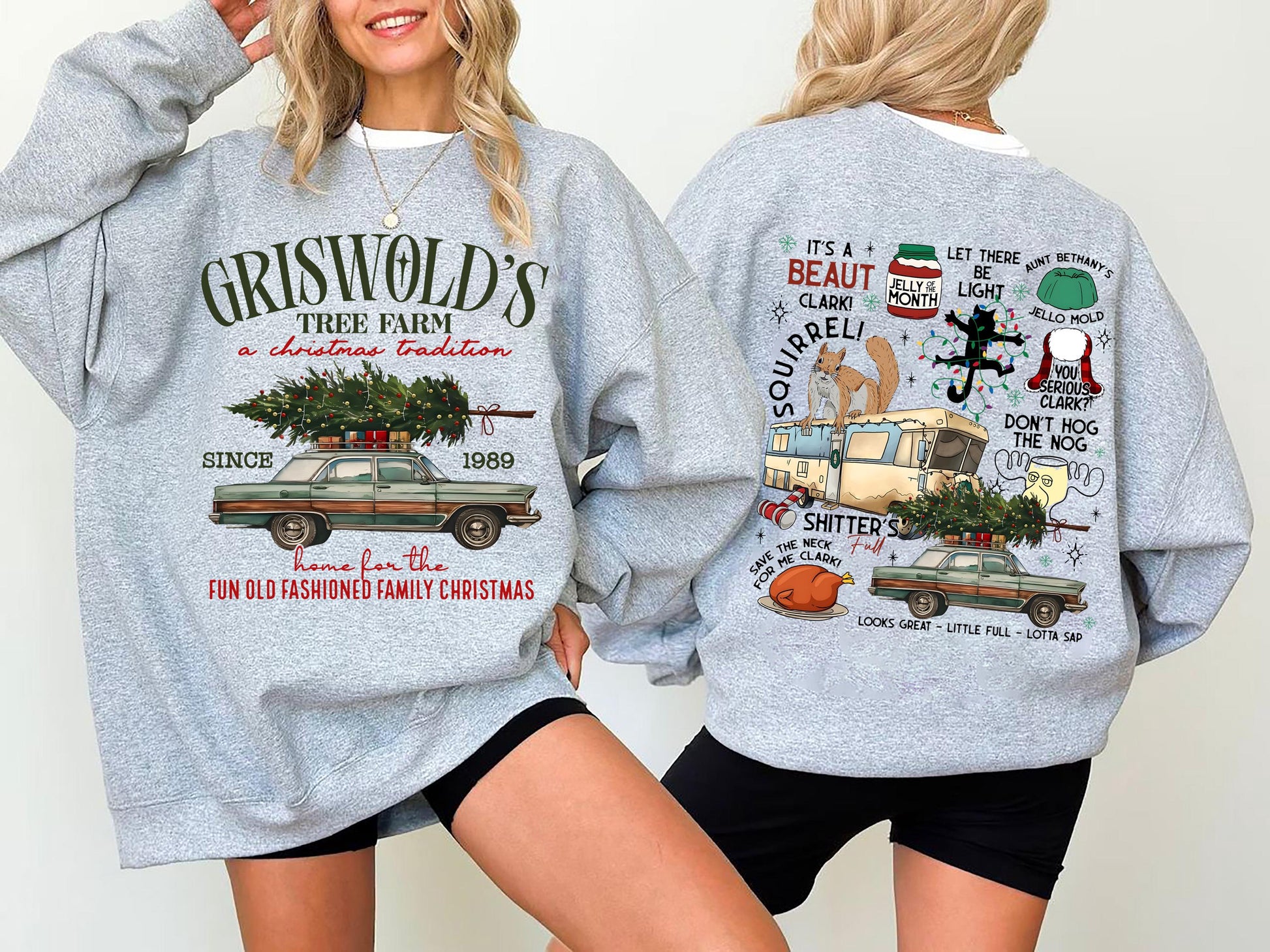 Vintage Griswold Christmas Tree Farm Sweatshirt Fun Old Fashioned Family Christmas Shirt Since 1989 Holiday Crewneck