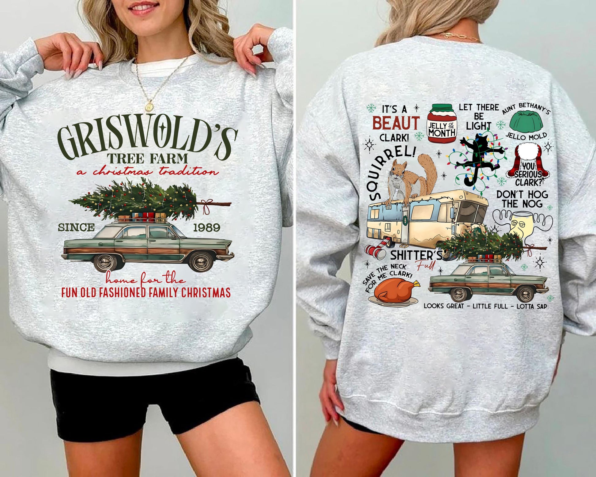 Vintage Griswold Christmas Tree Farm Sweatshirt Fun Old Fashioned Family Christmas Shirt Since 1989 Holiday Crewneck