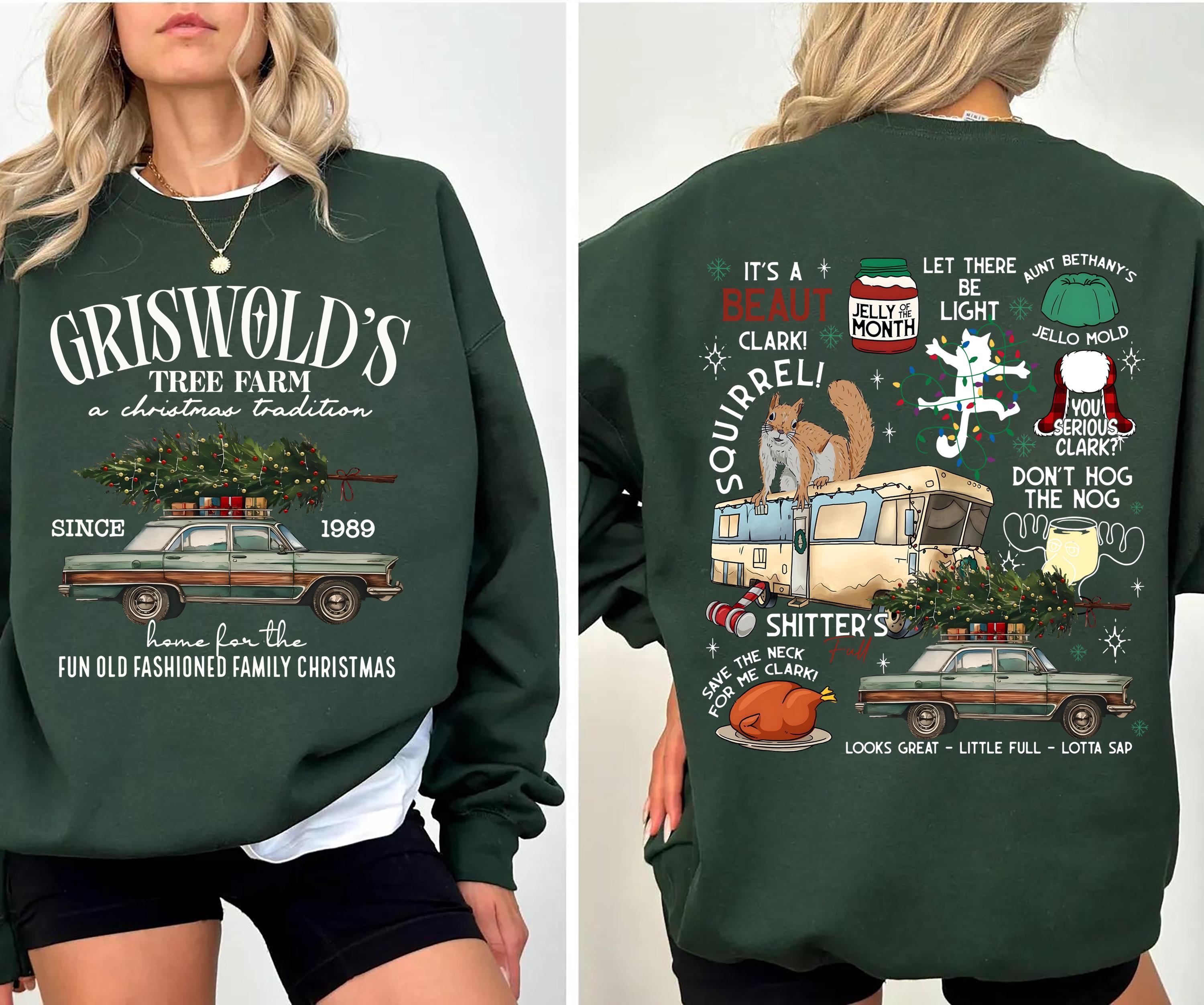 Vintage Griswold Christmas Tree Farm Sweatshirt Fun Old Fashioned Family Christmas Shirt Since 1989 Holiday Crewneck