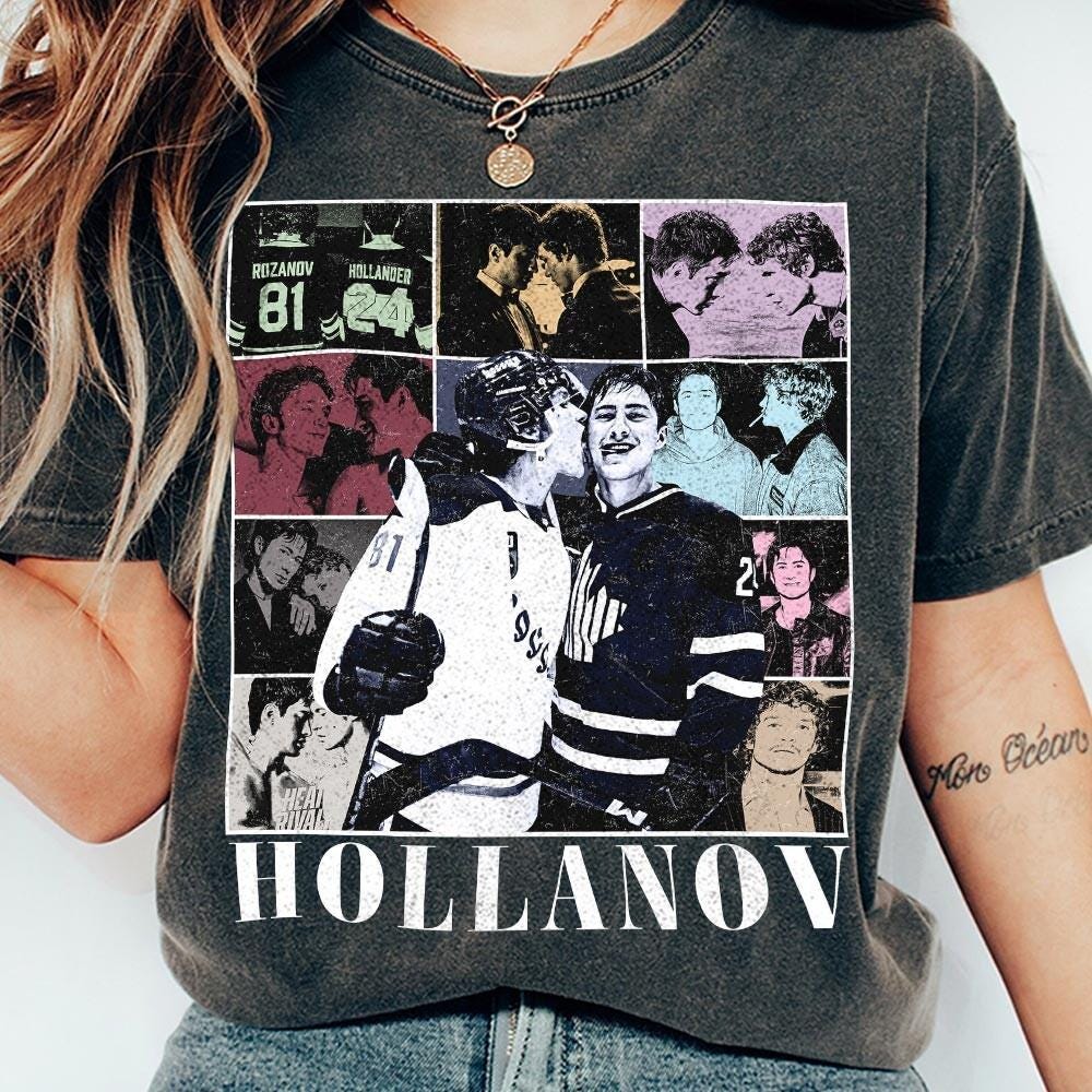 Vintage Hockey Romance Graphic T-Shirt – Retro Hudson x Connor Sports Fan Tee