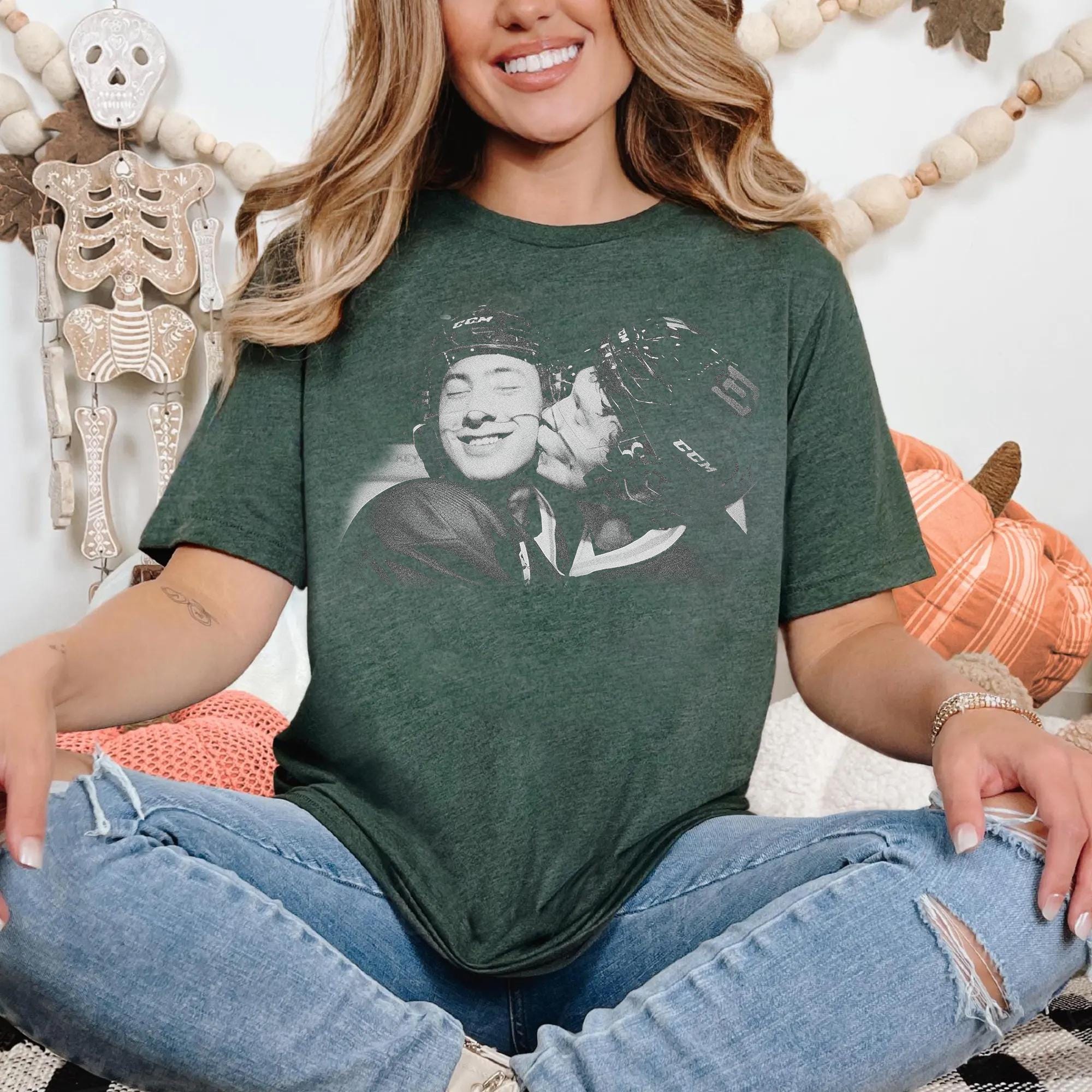Vintage Hockey Romance Rivalry Graphic T-Shirt – Retro Sports Love Story Tee