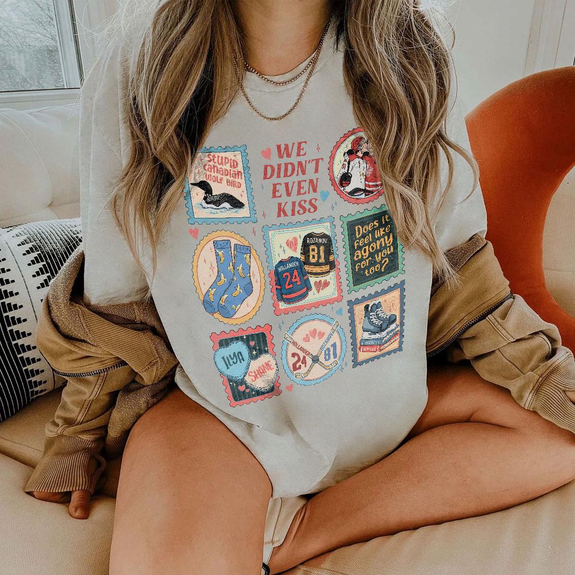 Vintage Hockey Stamp Graphic T-Shirt – Queer Hockey Romance Inspired Tee