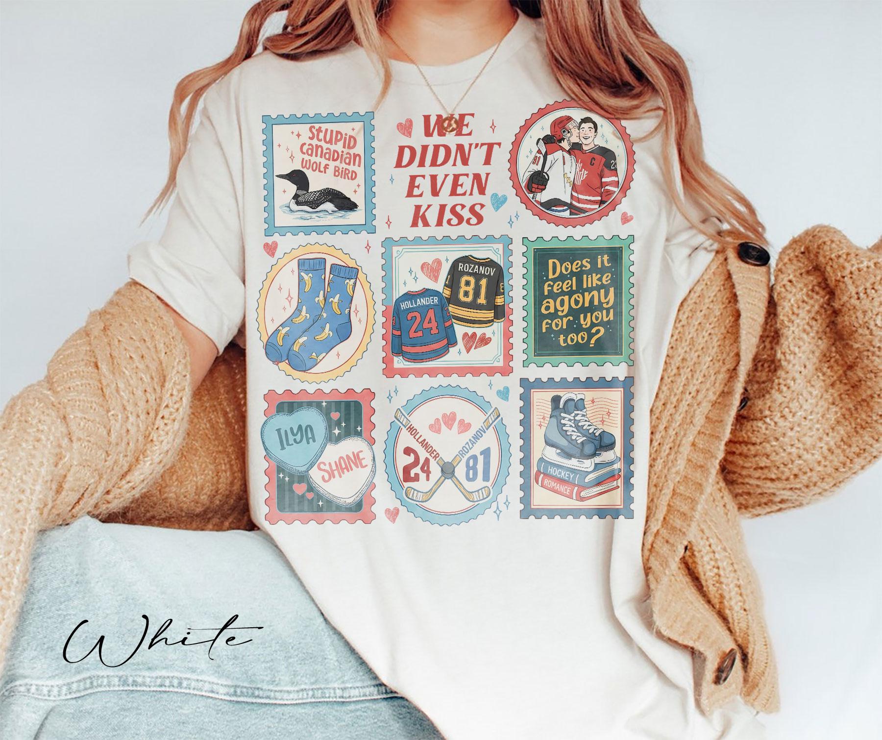 Vintage Hockey Stamp Graphic T-Shirt – Queer Hockey Romance Inspired Tee