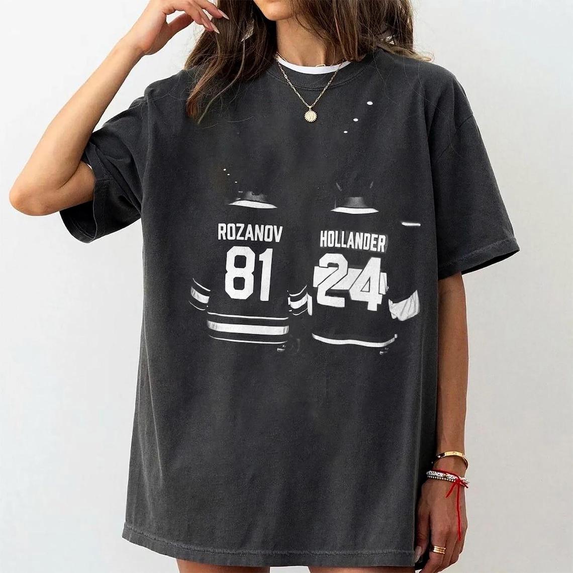 Hollander Rozanov Hockey Shirt – Vintage Fan Tee – Arkham Inspired Queer Hockey Shirt