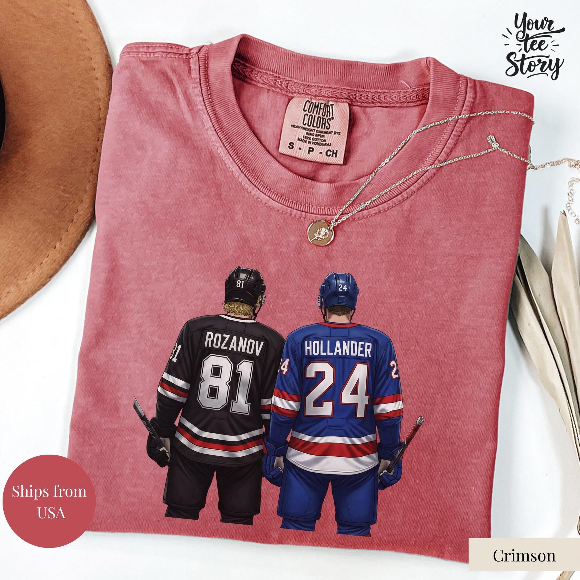 Vintage Hockey Romance Shirt – Heated Rivalry Inspired Queer Hockey Fan T-Shirt or Sweatshirt