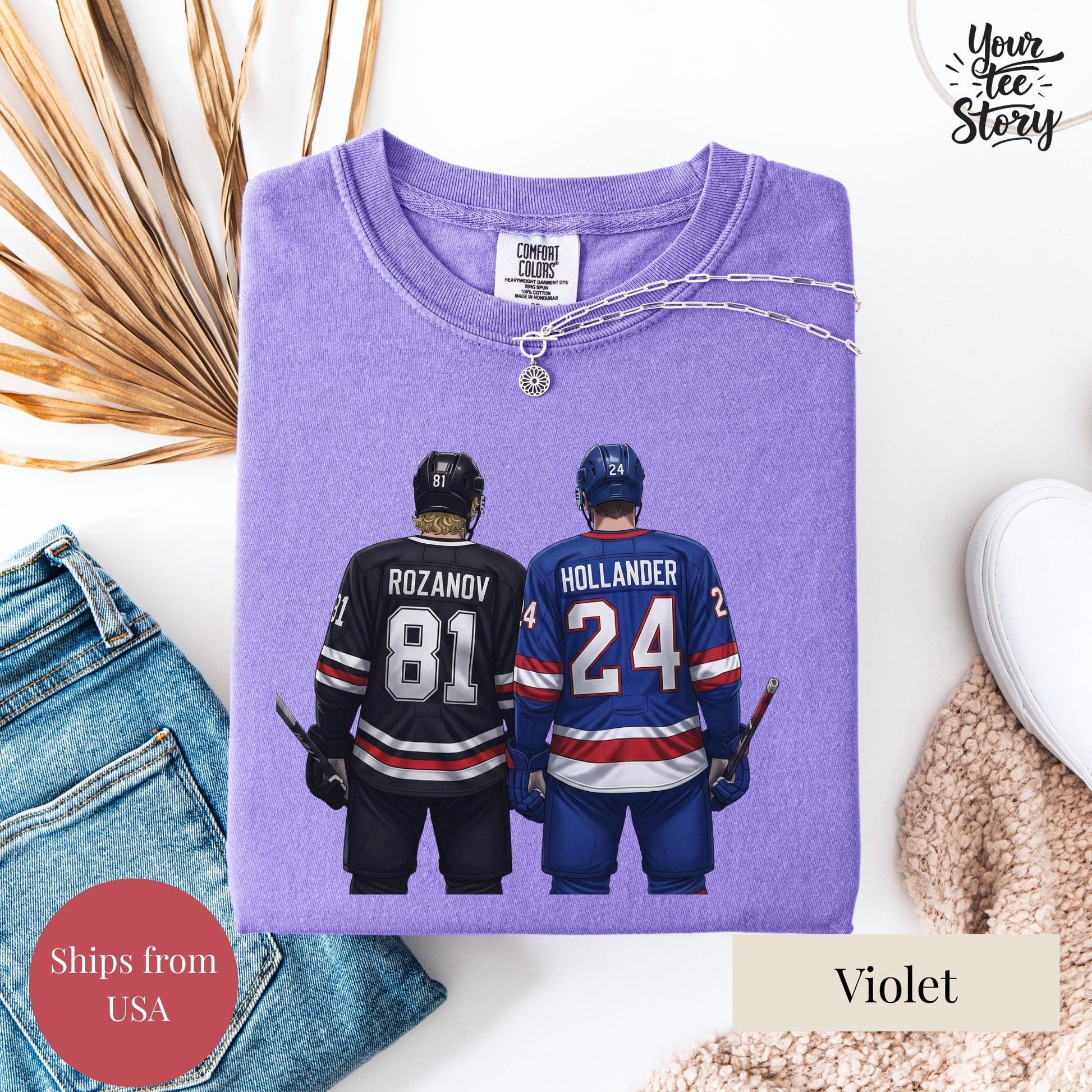 Vintage Hockey Romance Shirt – Heated Rivalry Inspired Queer Hockey Fan T-Shirt or Sweatshirt