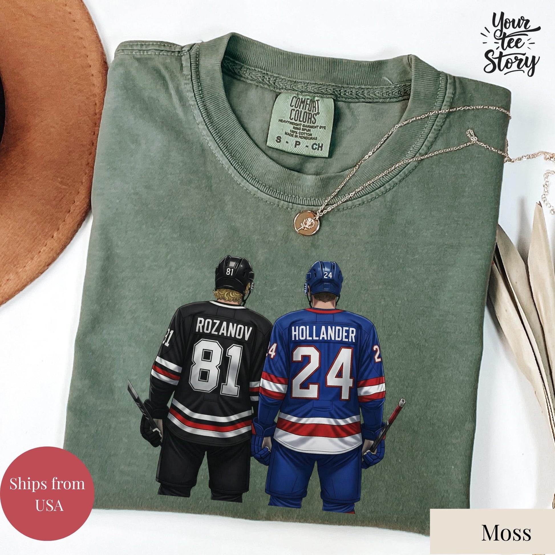 Vintage Hockey Romance Shirt – Heated Rivalry Inspired Queer Hockey Fan T-Shirt or Sweatshirt