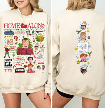 Vintage Home Alone Movie Sweatshirt Retro 90s Christmas Gift Holiday Crewneck