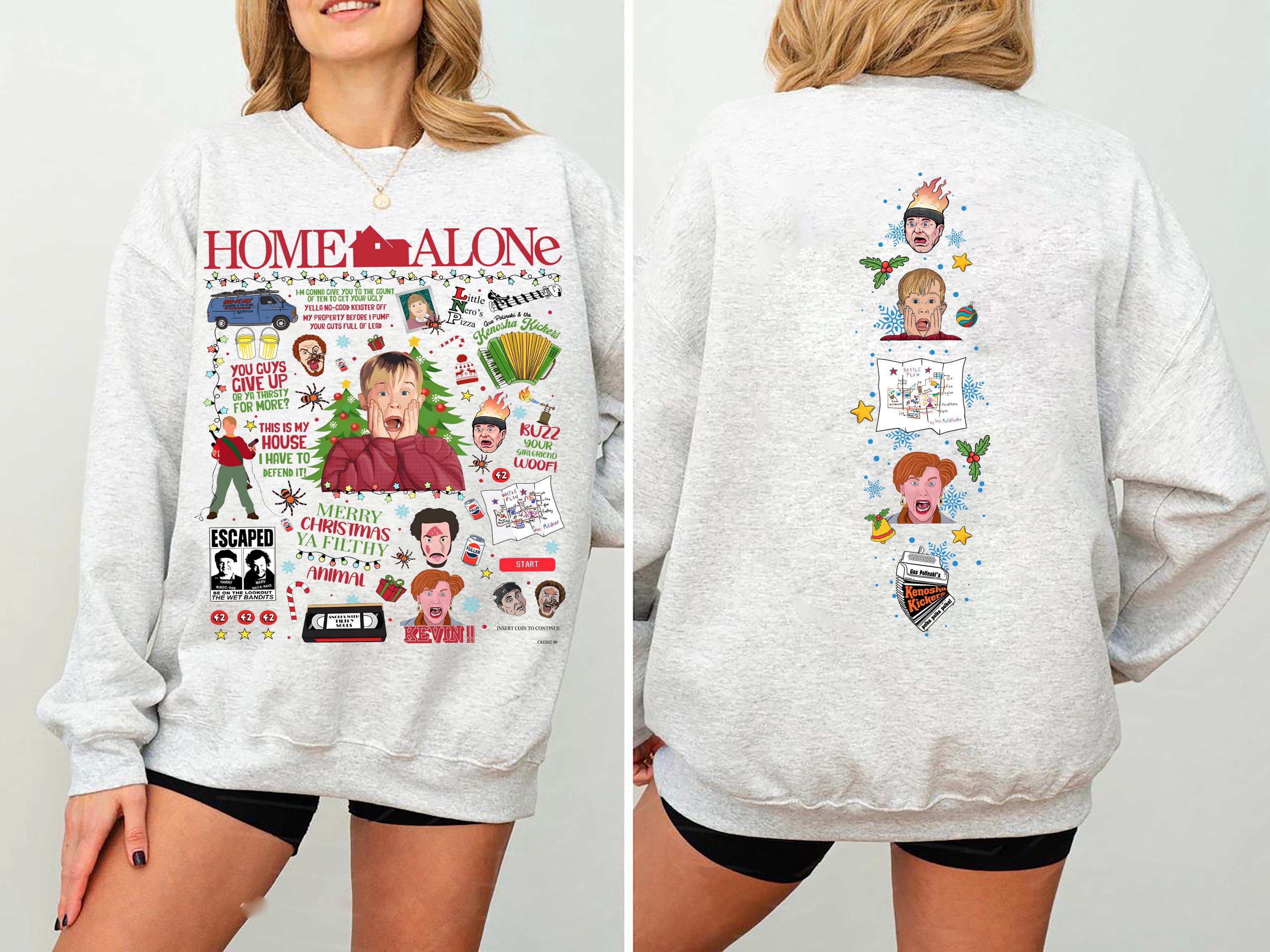 Vintage Home Alone Movie Sweatshirt Retro 90s Christmas Gift Holiday Crewneck