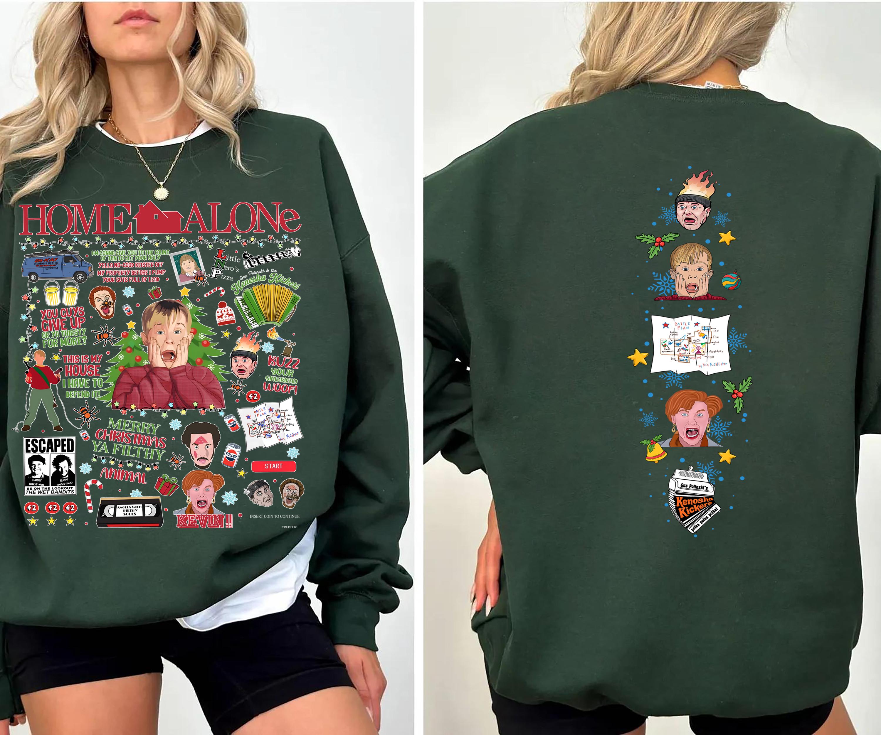 Vintage Home Alone Movie Sweatshirt Retro 90s Christmas Gift Holiday Crewneck