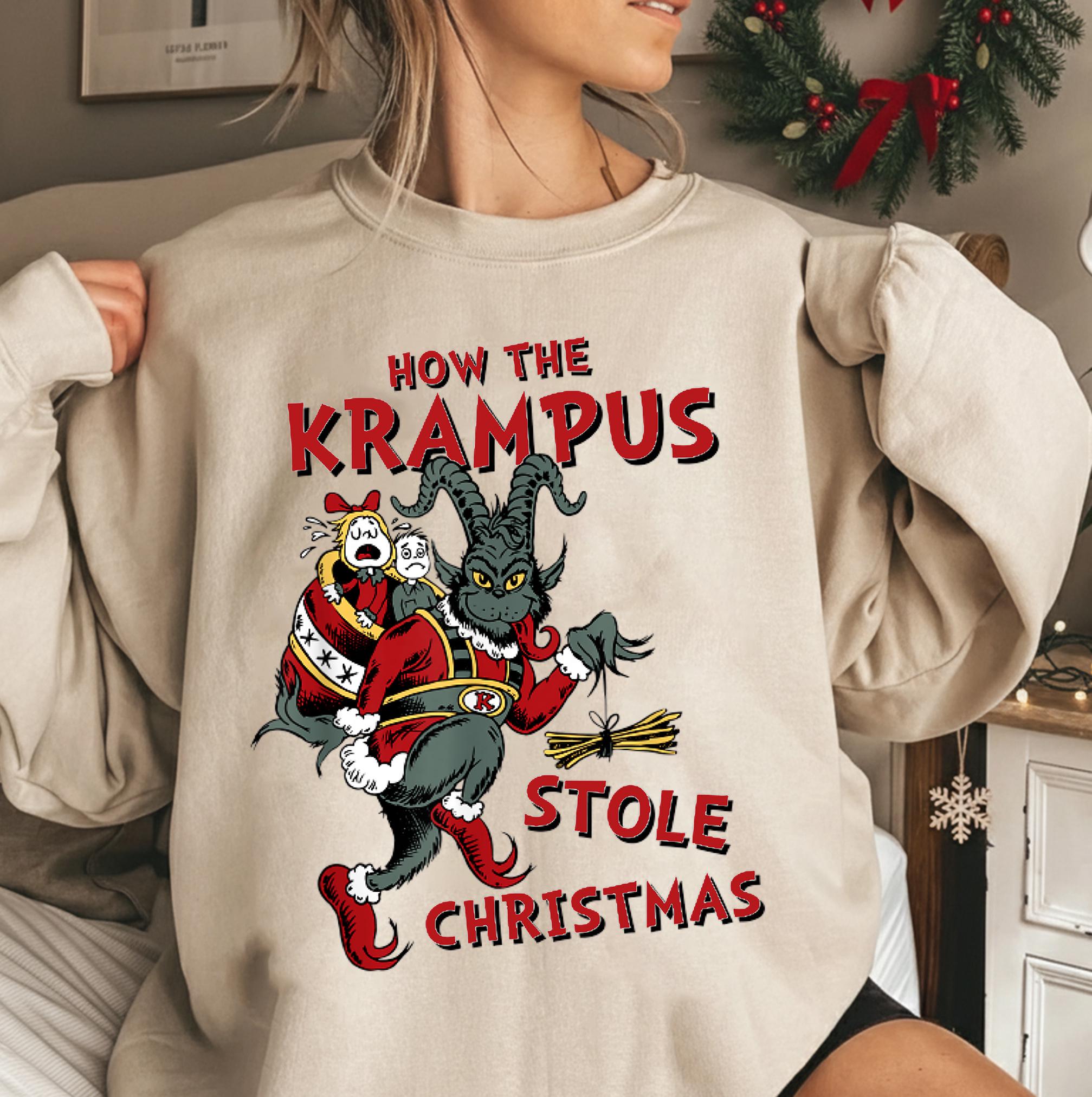 How the Krampus Stole Christmas Shirt – Vintage Horror Christmas Tee, Creepy Cute Sweatshirt
