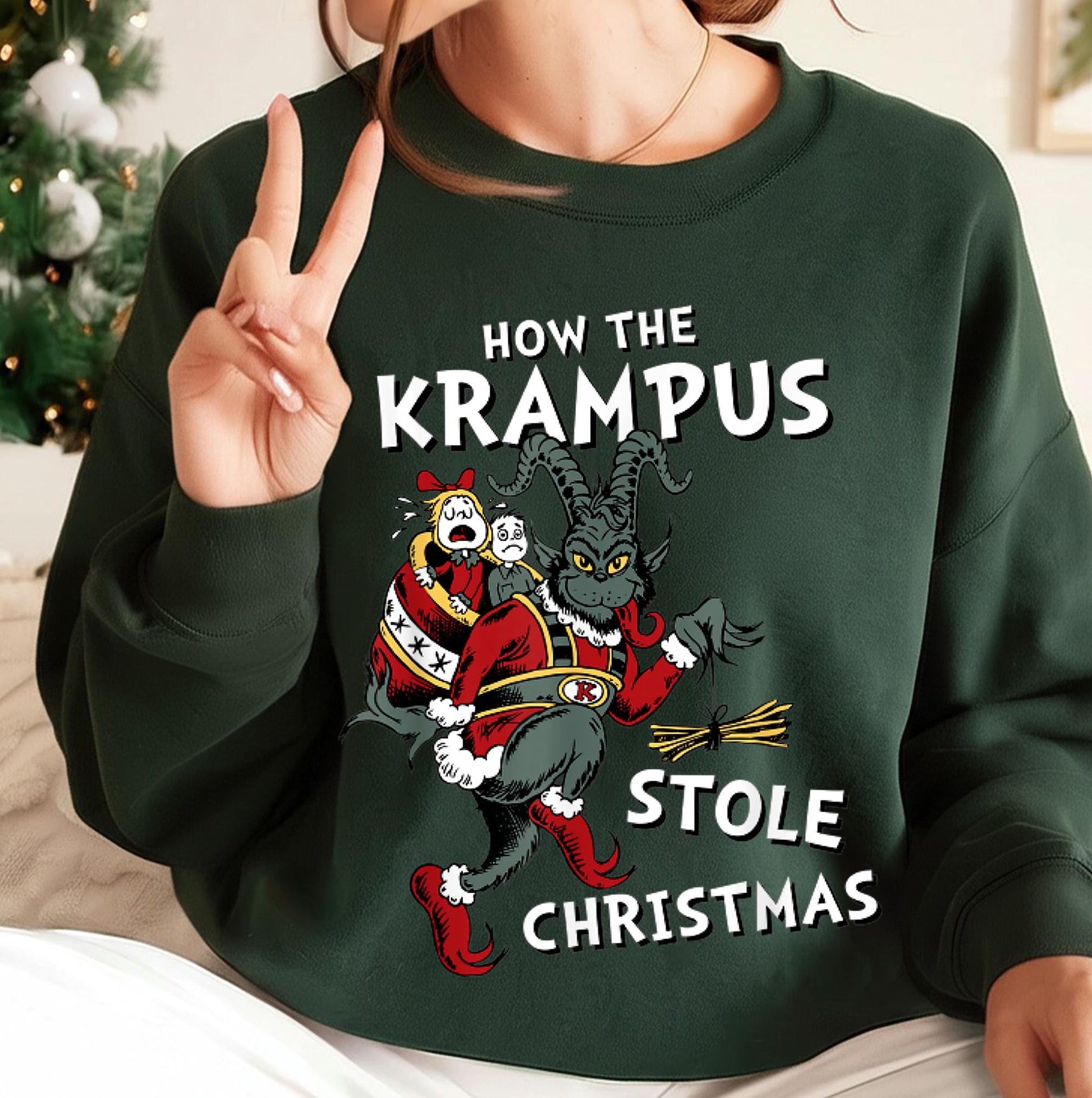 How the Krampus Stole Christmas Shirt – Vintage Horror Christmas Tee, Creepy Cute Sweatshirt
