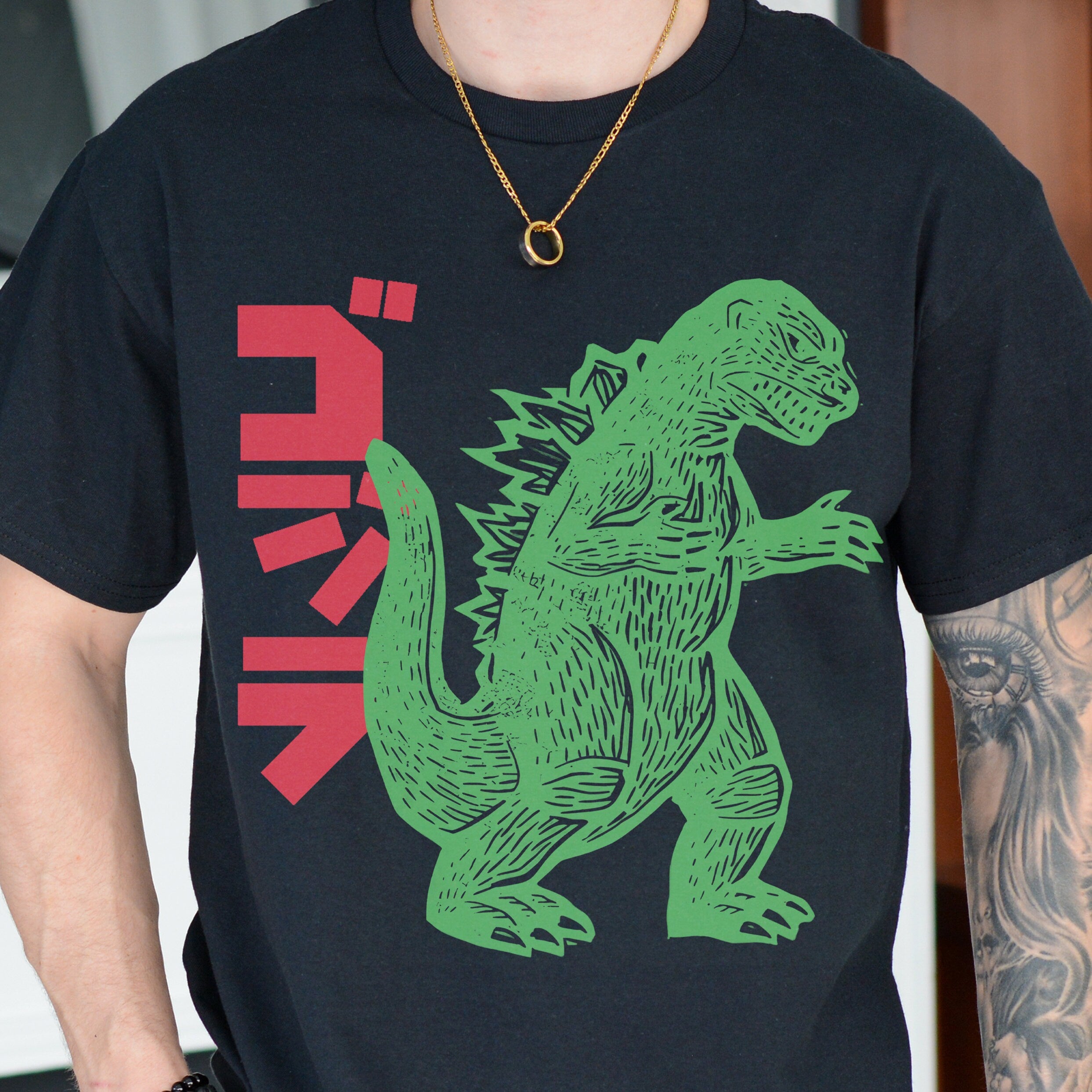 Vintage Japanese Godzilla T-Shirt – Retro Monster Movie Art Graphic Tee