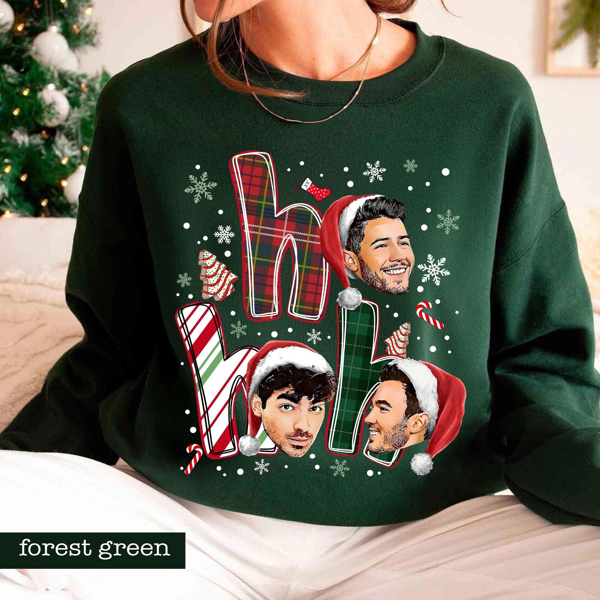 Vintage Jonas Brothers Christmas Sweatshirt – 20th Anniversary Fan Tour Graphic Pullover