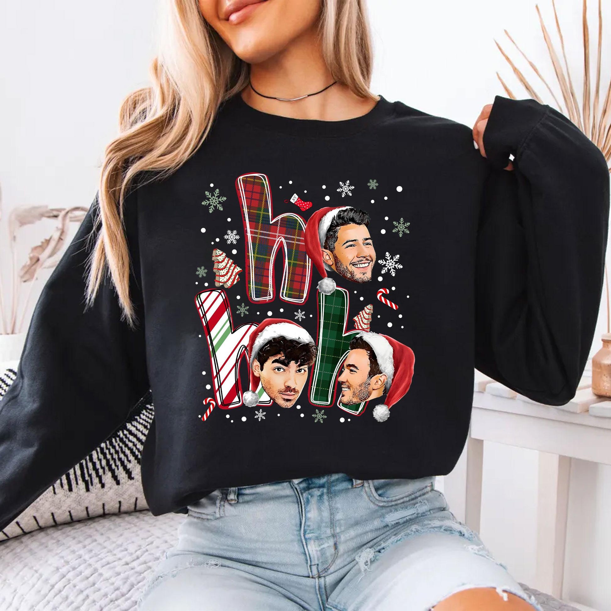 Vintage Jonas Brothers Christmas Sweatshirt – 20th Anniversary Fan Tour Graphic Pullover