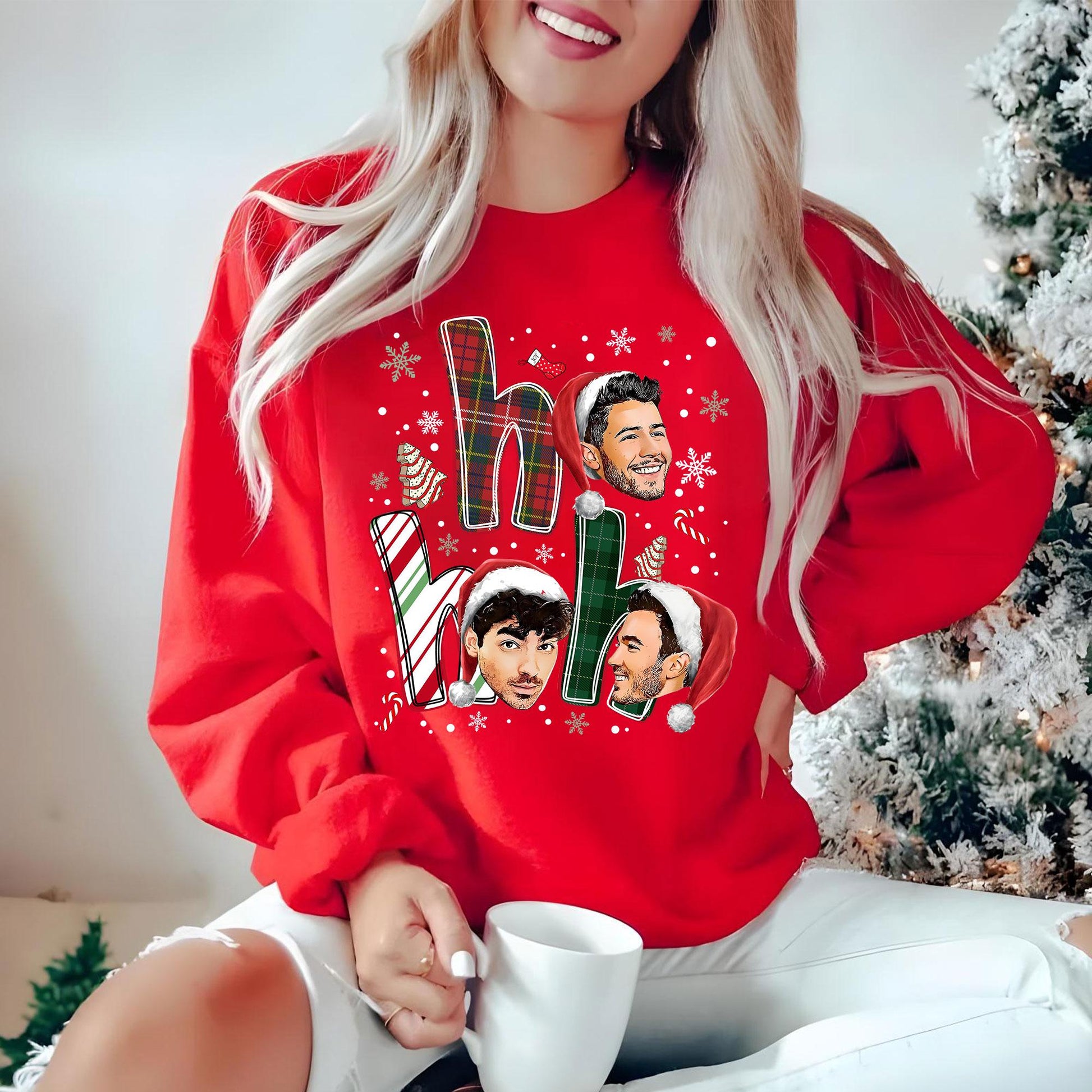 Vintage Jonas Brothers Christmas Sweatshirt – 20th Anniversary Fan Tour Graphic Pullover