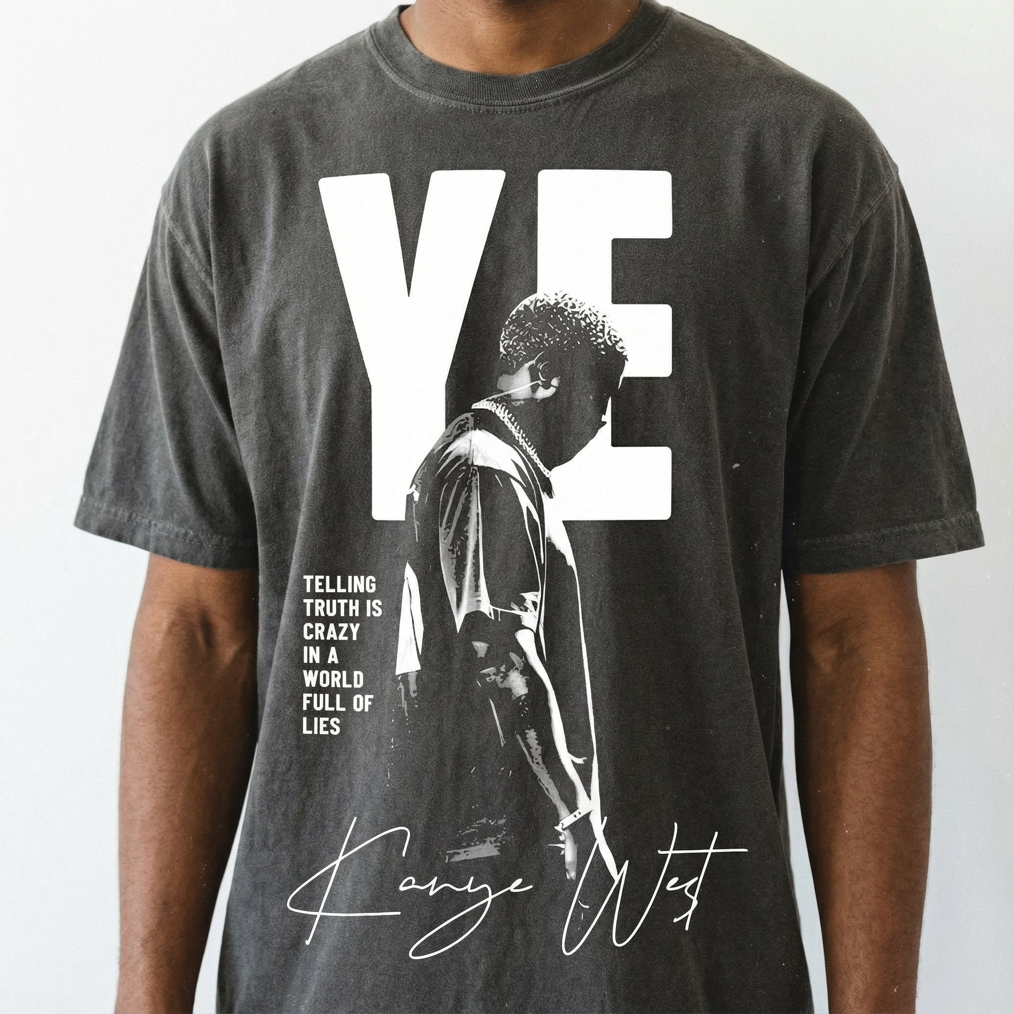 Vintage Kanye 90s Bootleg Rap Graphic T-Shirt – Retro Hip Hop Style Tee