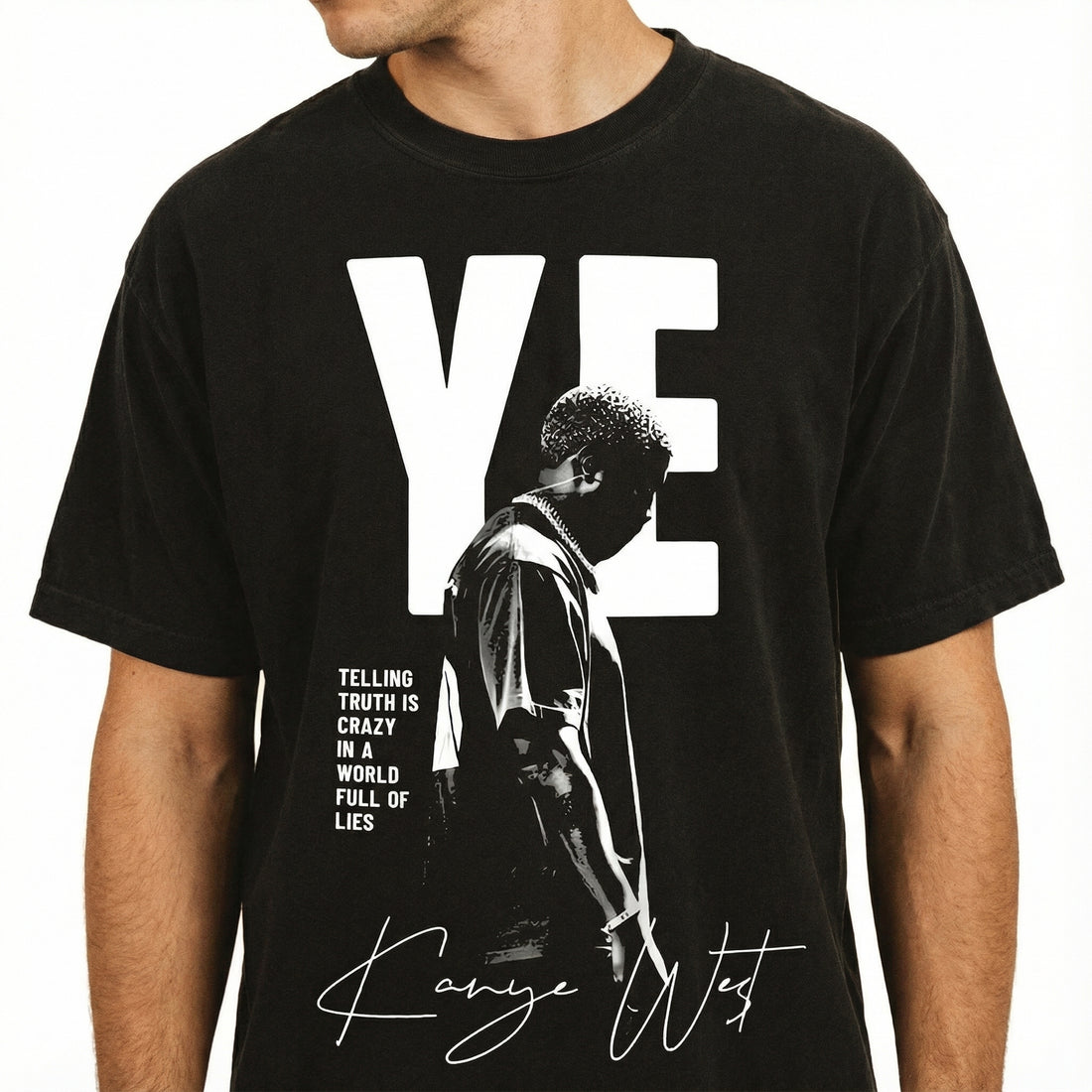 Vintage Kanye 90s Bootleg Rap Graphic T-Shirt – Retro Hip Hop Style Tee
