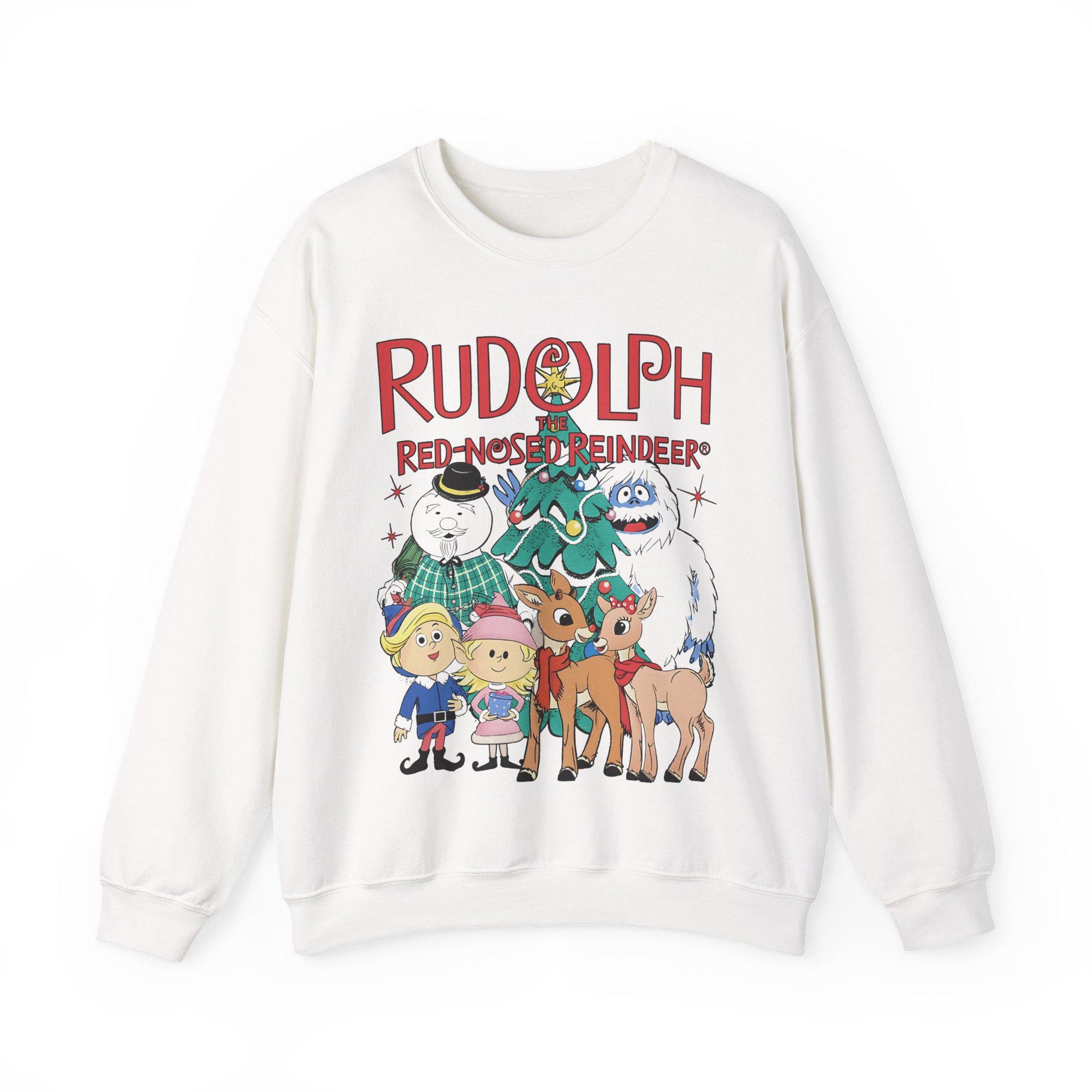 Vintage Rudolph the Red Nosed Reindeer Sweatshirt Retro Christmas Crewneck Holiday Shirt