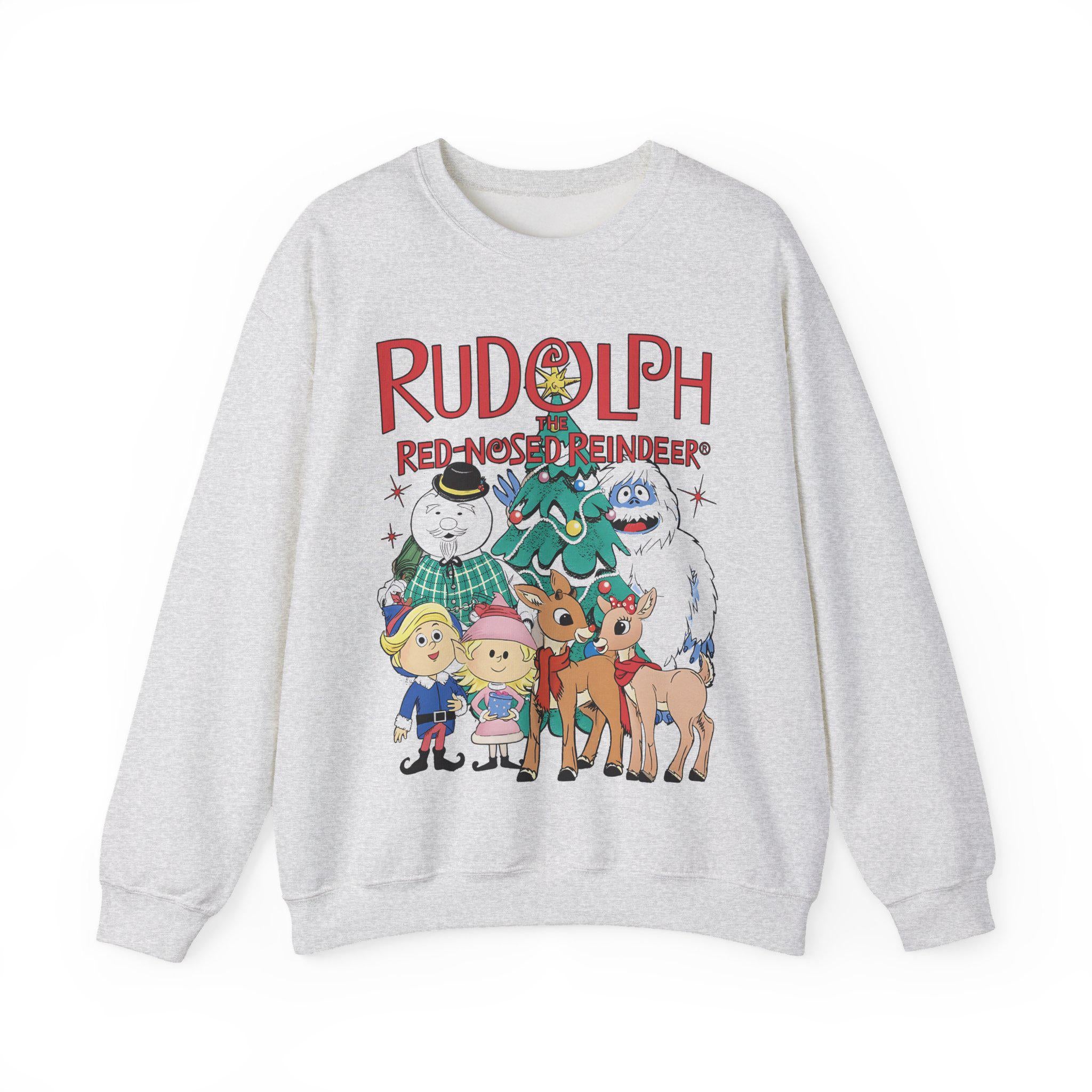 Vintage Rudolph the Red Nosed Reindeer Sweatshirt Retro Christmas Crewneck Holiday Shirt