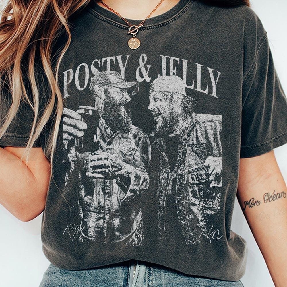 Vintage Malone Jelly Music Graphic T-Shirt – Retro Music Lover Tee