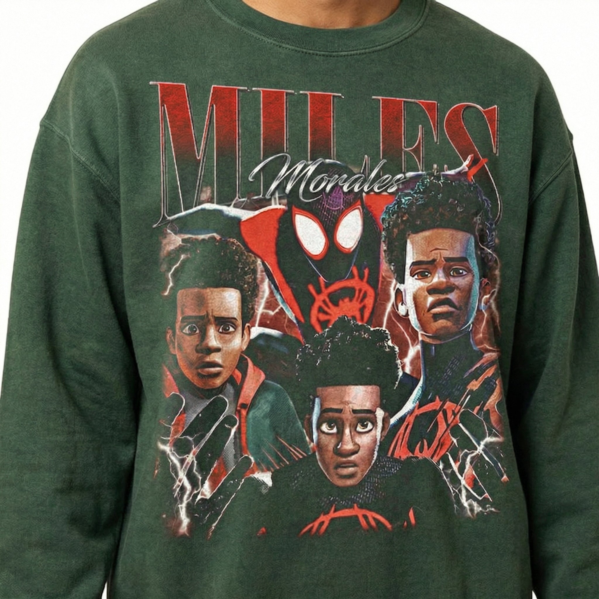 Vintage Miles Morales Comic Style Graphic T-Shirt – Retro Superhero Inspired Unisex Tee