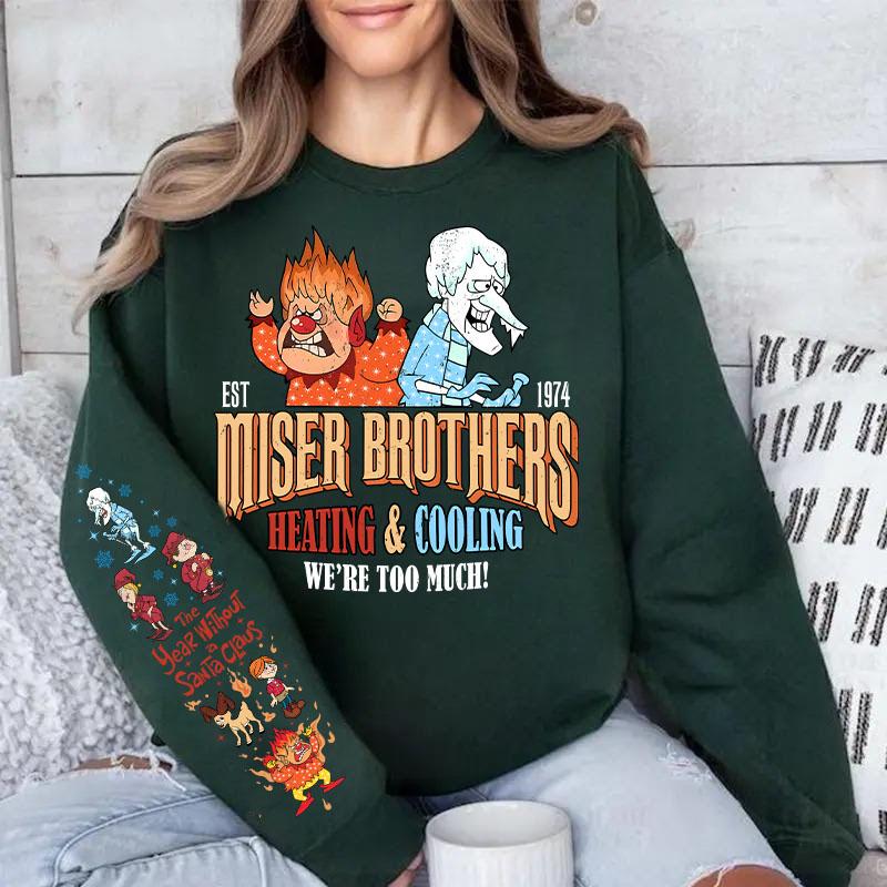 Vintage Miser Brothers Sweatshirt Retro Christmas Movie Shirt Holiday Crewneck