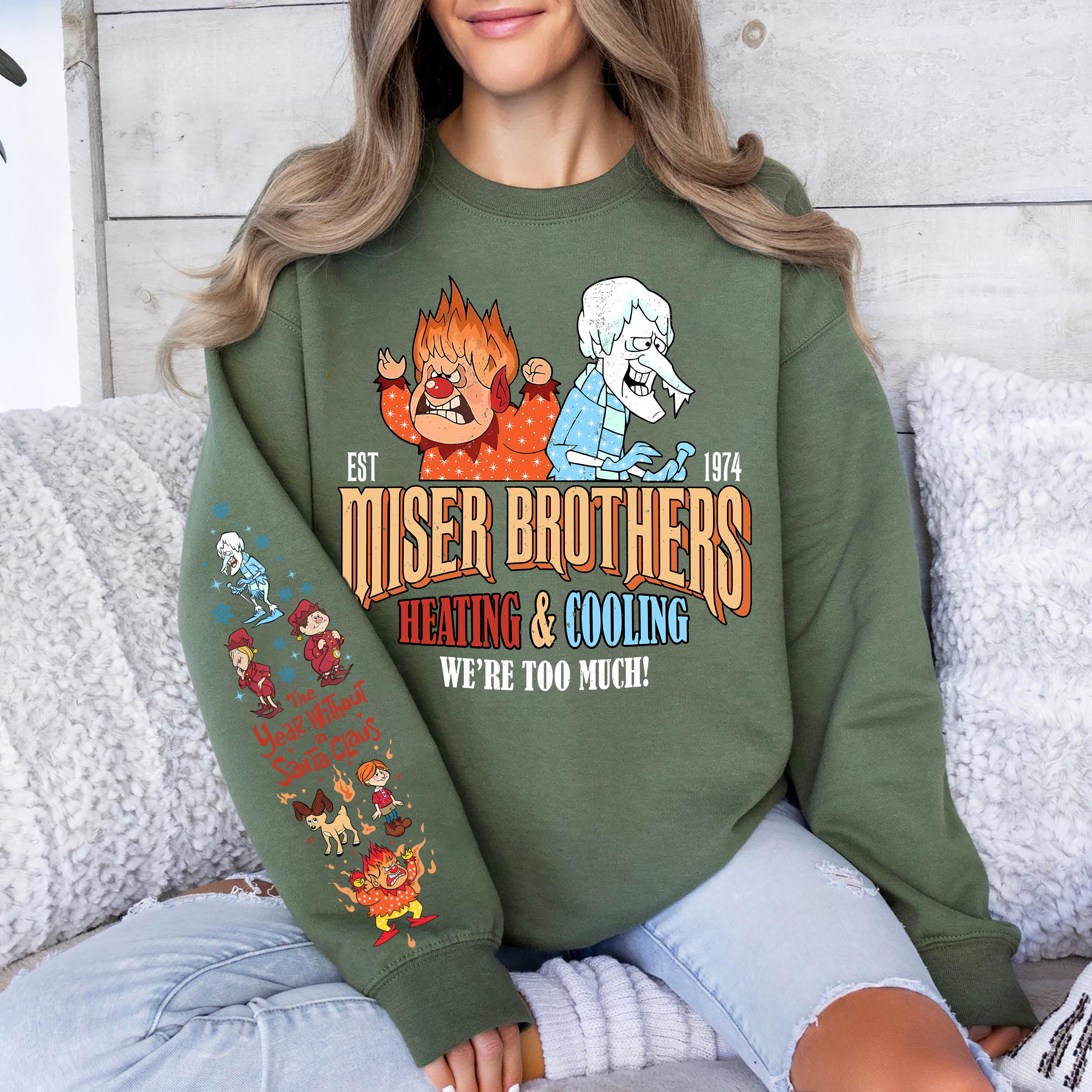Vintage Miser Brothers Sweatshirt Retro Christmas Movie Shirt Holiday Crewneck