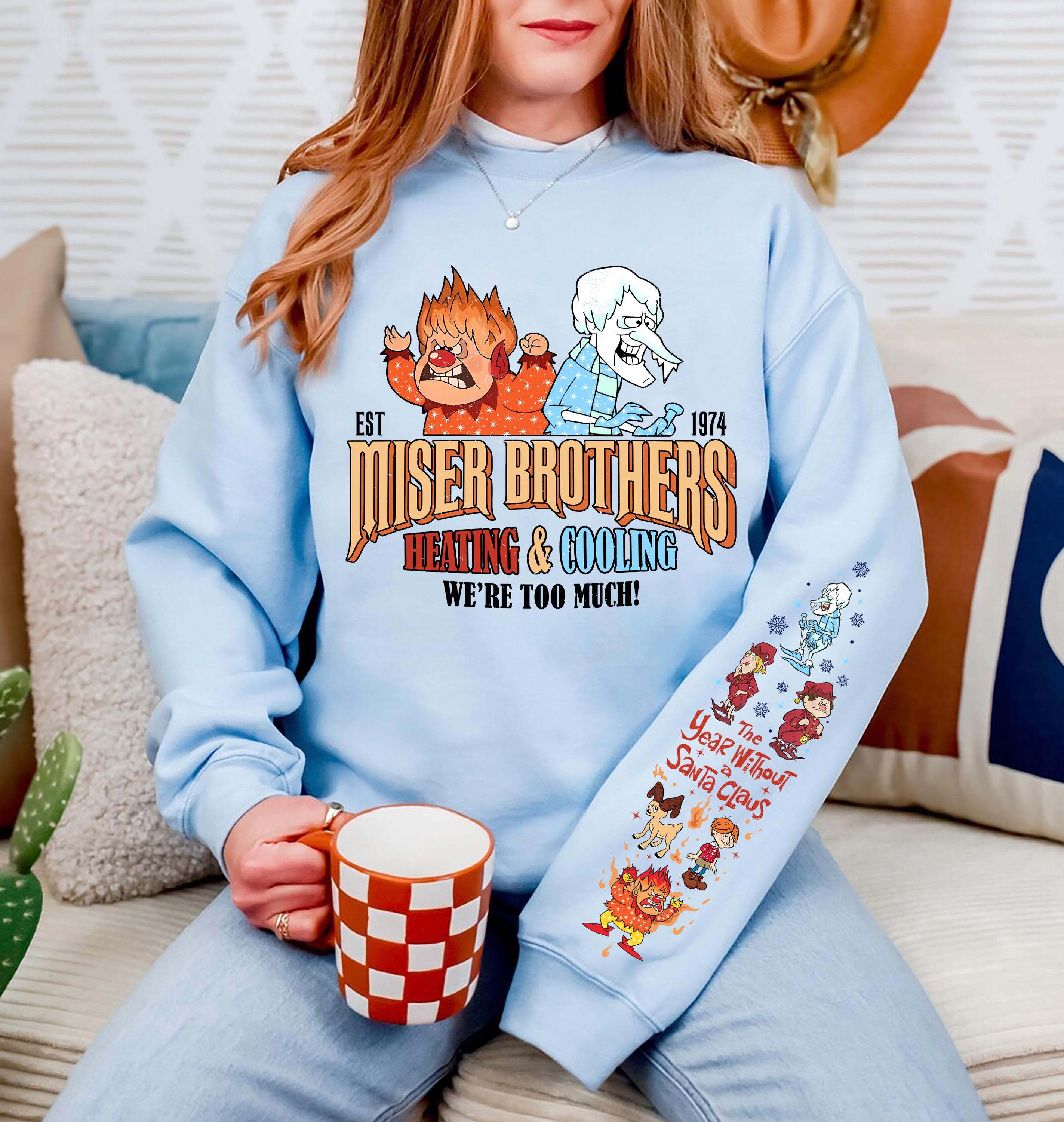 Vintage Miser Brothers Sweatshirt Retro Christmas Movie Shirt Holiday Crewneck