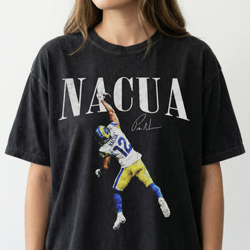 Vintage Nacua  90s Football Graphic T-Shirt – Retro Game Day Fan Style Tee