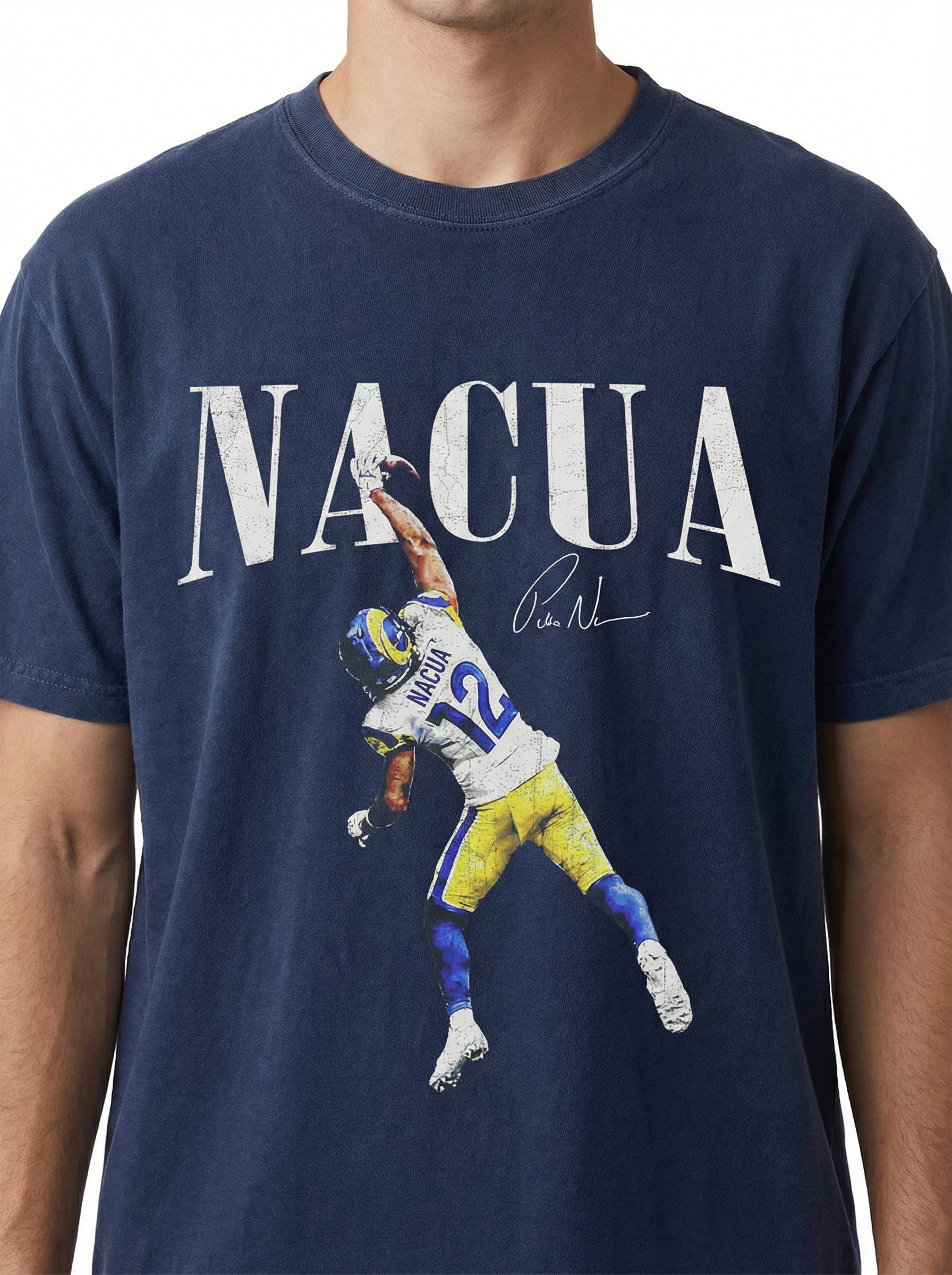 Vintage Nacua  90s Football Graphic T-Shirt – Retro Game Day Fan Style Tee