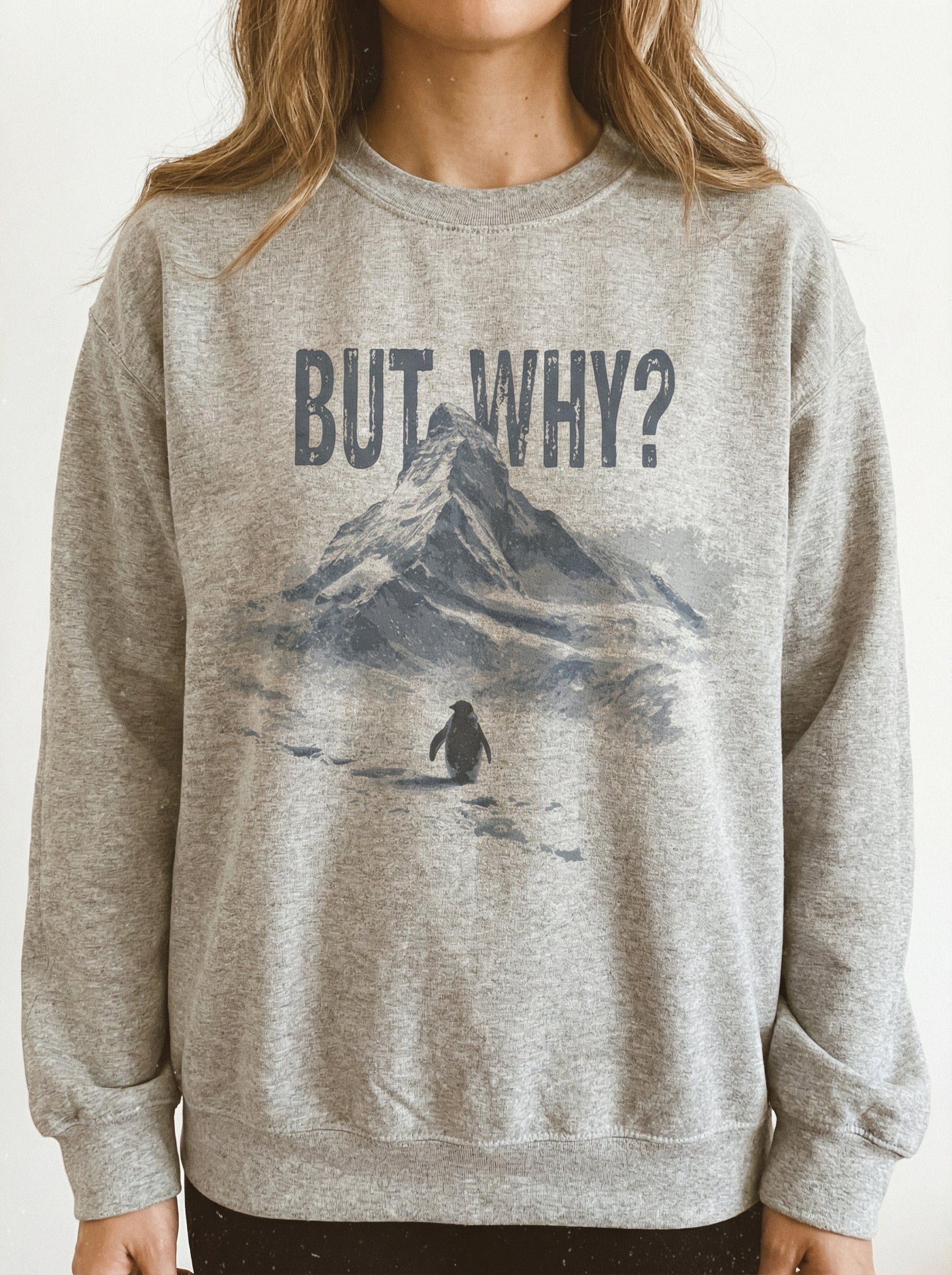 Vintage Nihilist Penguin Graphic T-Shirt – But Why Meme Retro Unisex Tee
