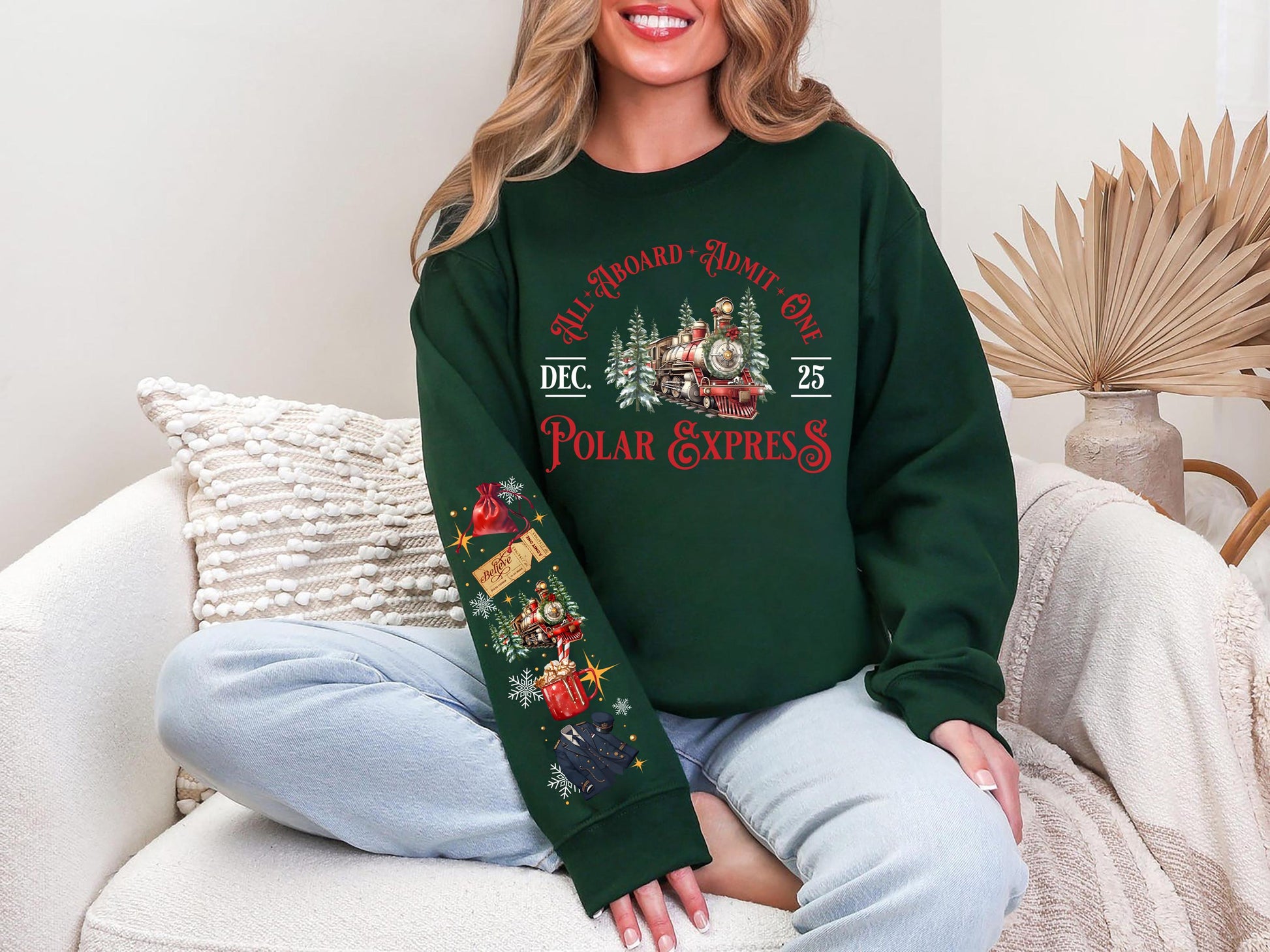 Vintage Polar Express Sweatshirt Retro Christmas Movie Shirt Holiday Crewneck