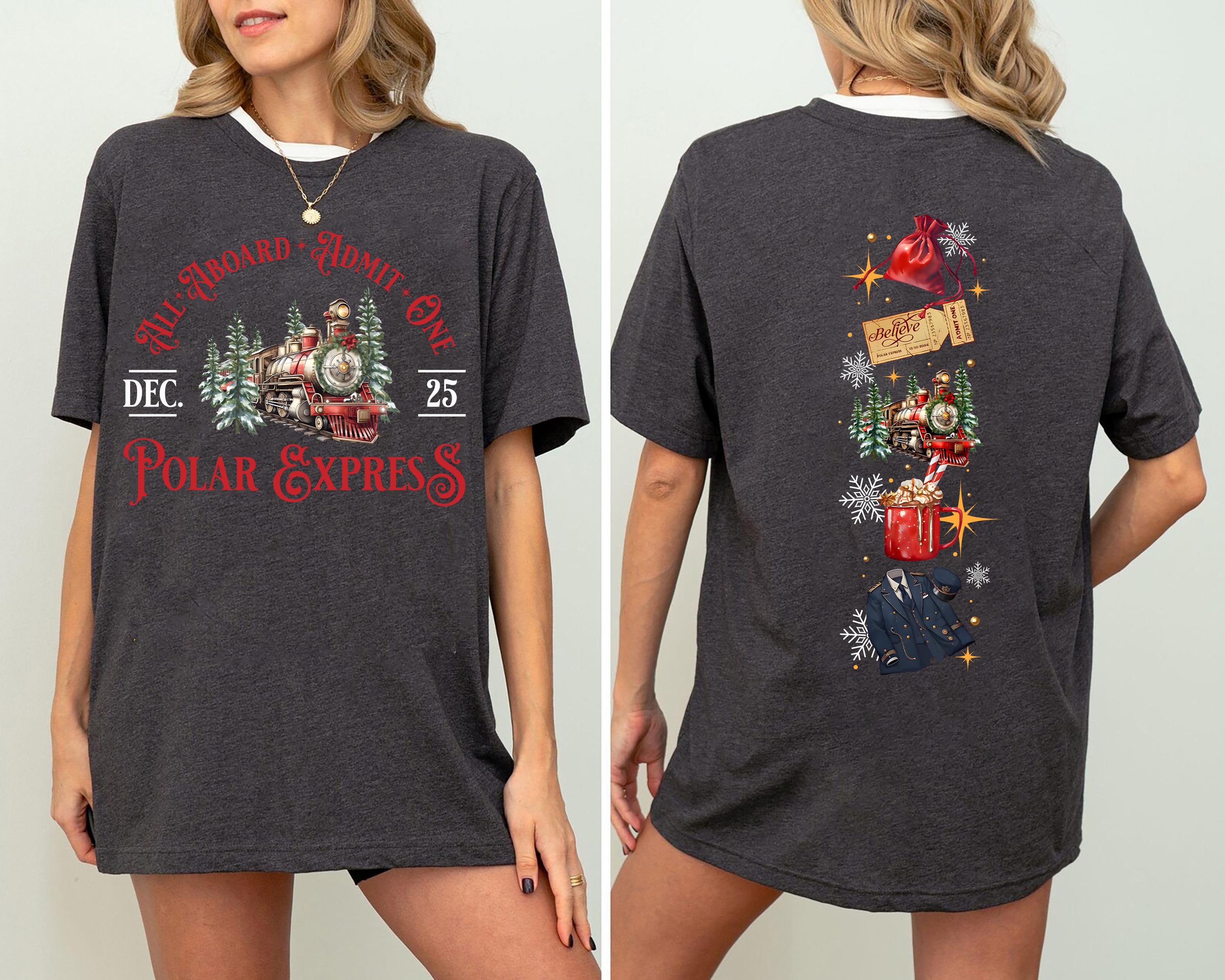 Vintage Polar Express Sweatshirt Retro Christmas Movie Shirt Holiday Crewneck