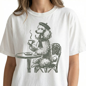 Vintage Poodle Paris T-Shirt – Funny French Dog Graphic Tee