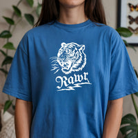 Vintage Rawr Roaring Tiger T-Shirt - Retro 90s Grunge Wild Animal Graphic Tee
