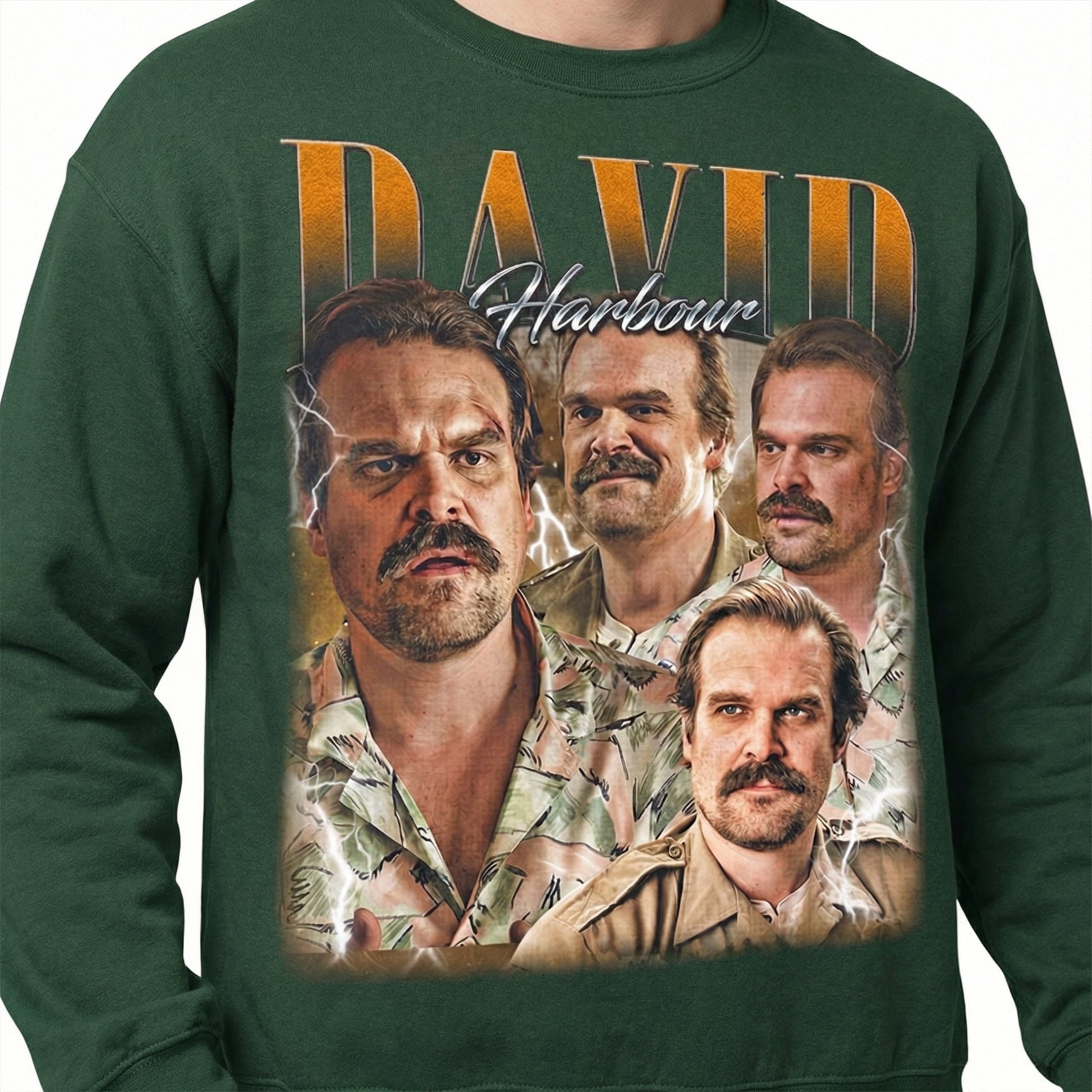 Vintage Retro David Harbour Inspired Graphic T-Shirt – Classic 80s Style Unisex Tee