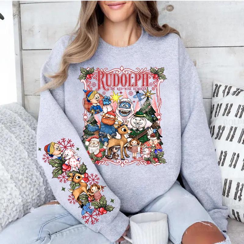 Vintage Rudolph Sweatshirt Retro Christmas Movie Shirt Funny Xmas Gift Holiday Crewneck