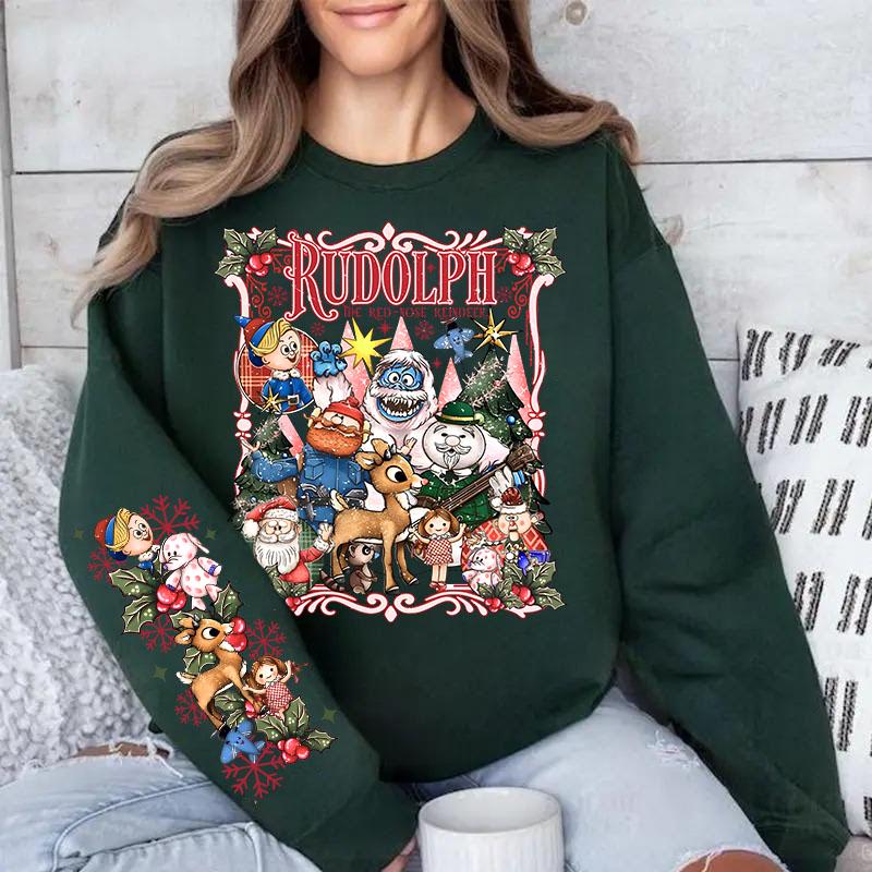 Vintage Rudolph Sweatshirt Retro Christmas Movie Shirt Funny Xmas Gift Holiday Crewneck