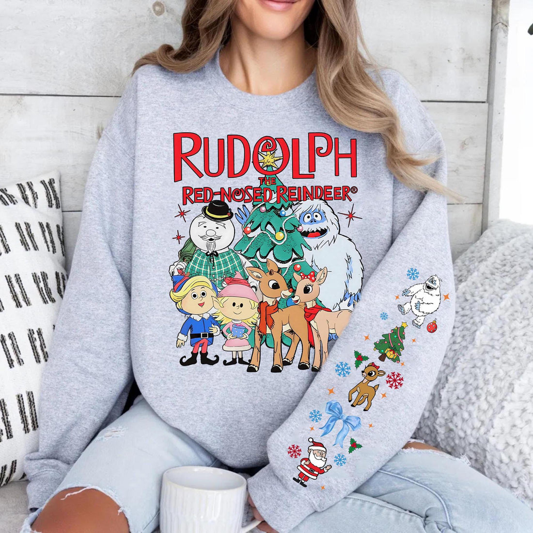 Retro Rudolph Christmas Sweatshirt Vintage Holiday Movie Crewneck Funny Xmas Gift Shirt
