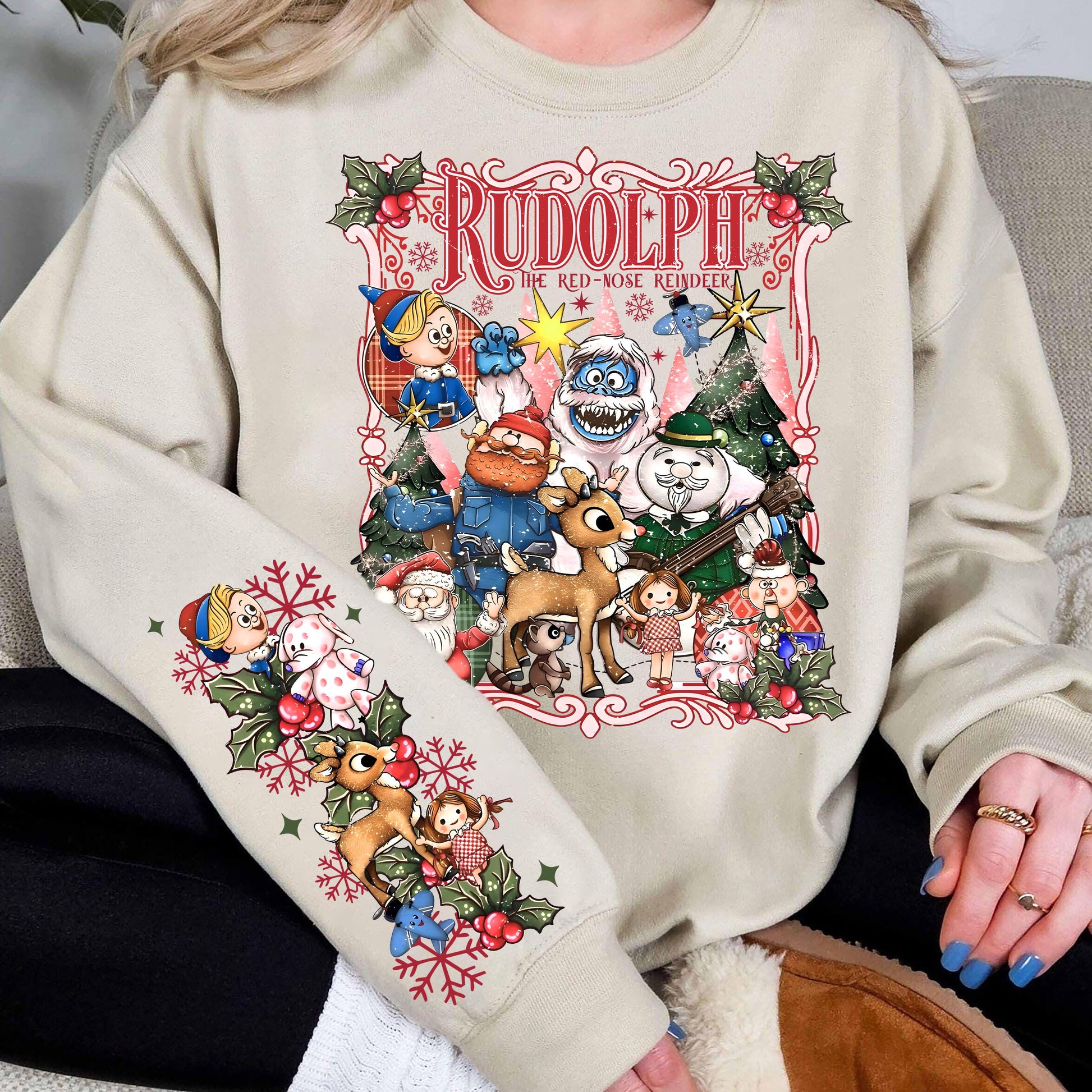 Vintage Rudolph Sweatshirt Retro Christmas Movie Shirt Funny Xmas Gift Holiday Crewneck