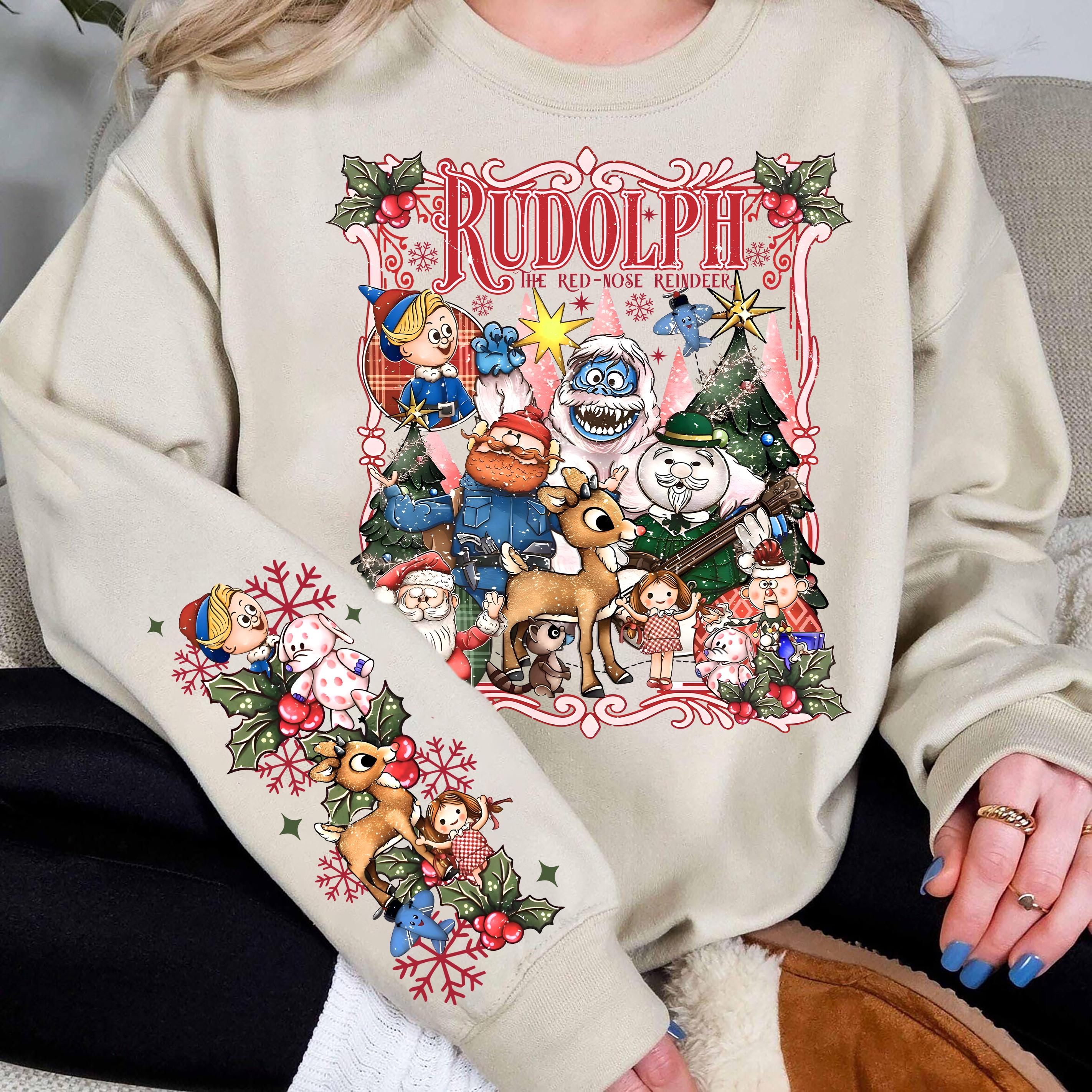 Vintage Rudolph Sweatshirt Retro Christmas Movie Shirt Funny Xmas Gift Holiday Crewneck
