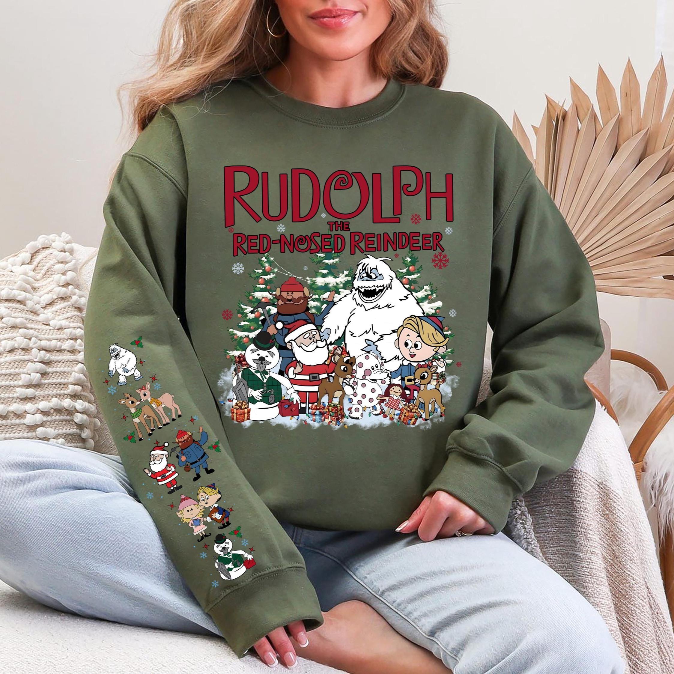 Retro Rudolph Christmas Sweatshirt Vintage Reindeer Movie Crewneck Funny Holiday Gift Shirt