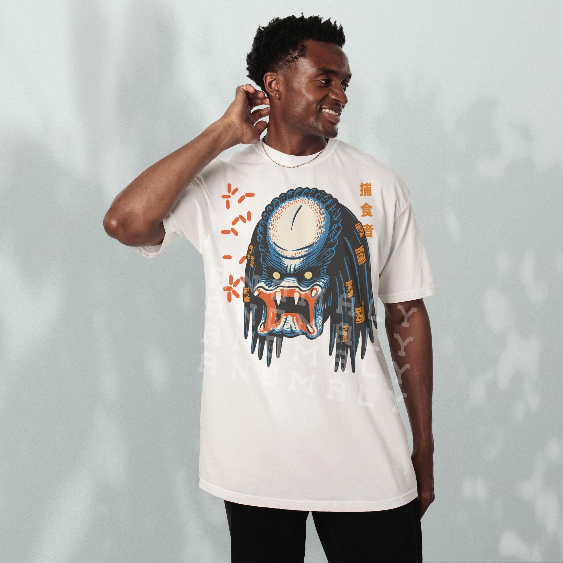 Vintage Sci-Fi Movie Graphic Tee – Japanese Anime Style 80s Alien Monster T-Shirt