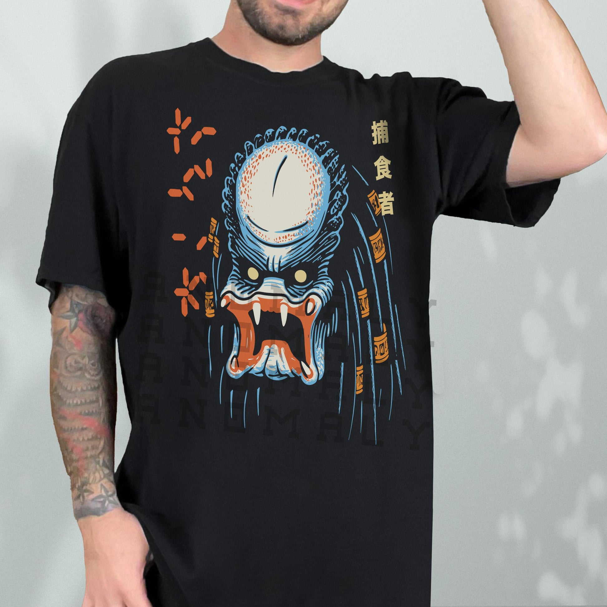Vintage Sci-Fi Movie Graphic Tee – Japanese Anime Style 80s Alien Monster T-Shirt