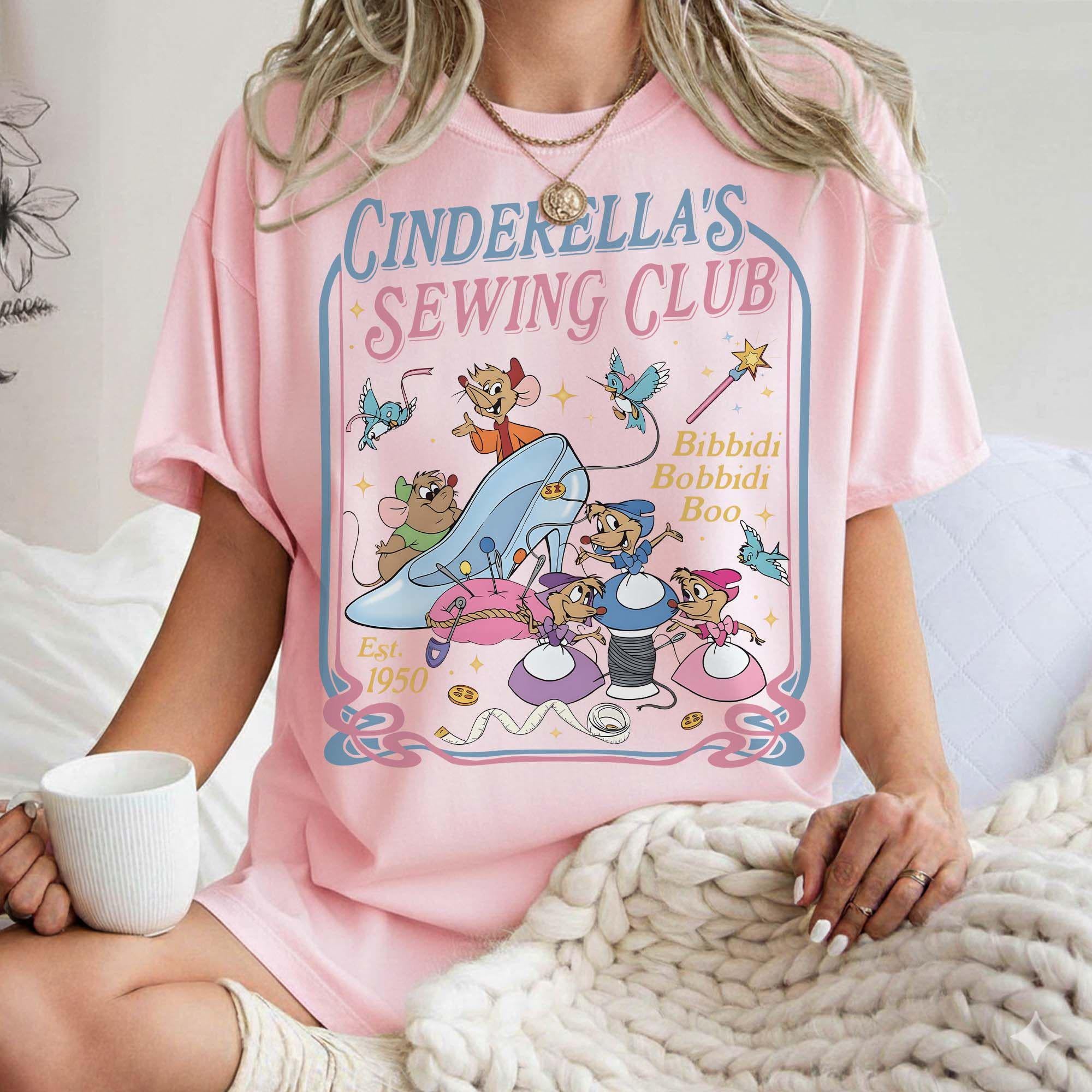 Vintage Sewing Club Graphic T-Shirt – Cute Mice Tailor Theme Tee