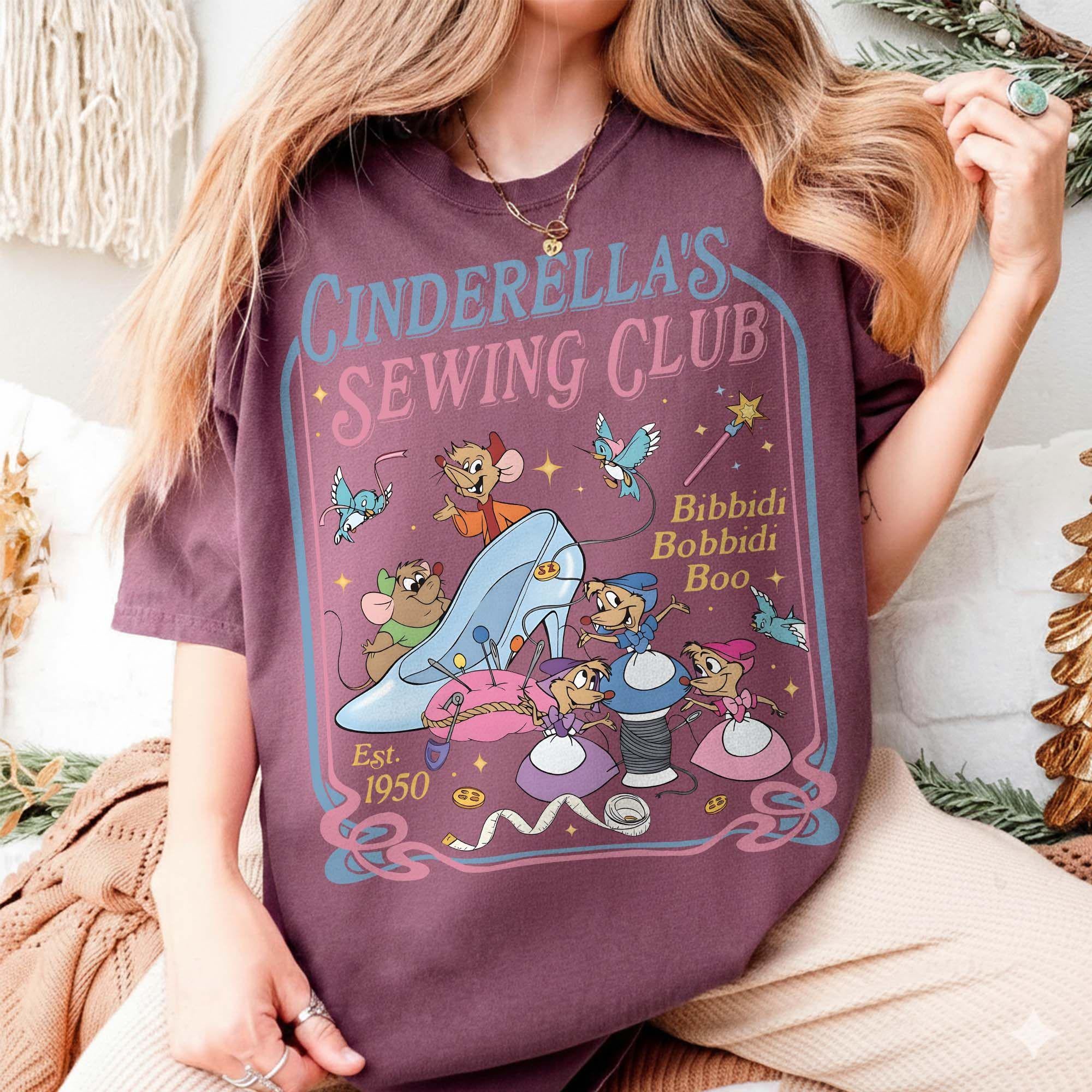 Vintage Sewing Club Graphic T-Shirt – Cute Mice Tailor Theme Tee