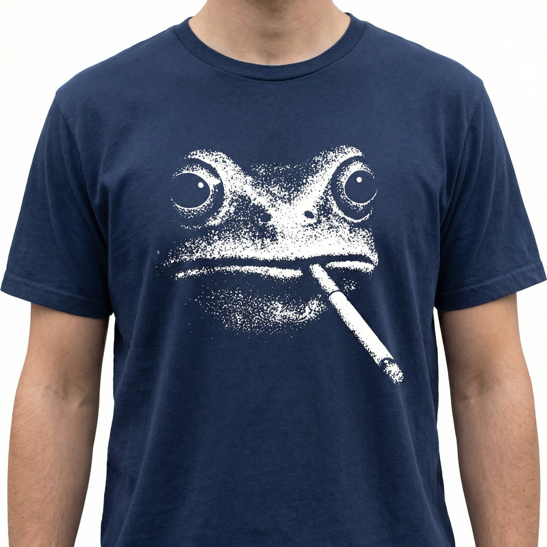 Vintage Smoking Frog Graphic T-Shirt – 90s Frog Lover Meme Tee