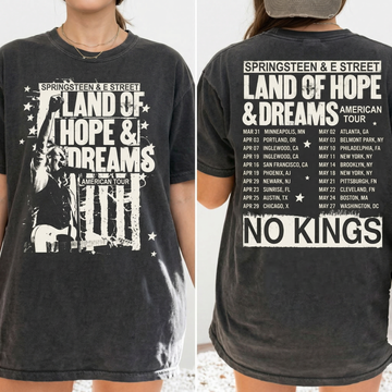 Vintage Springsteen Land of Hope Dreams Rock Concert Tour Shirt – Retro Music Graphic Tee